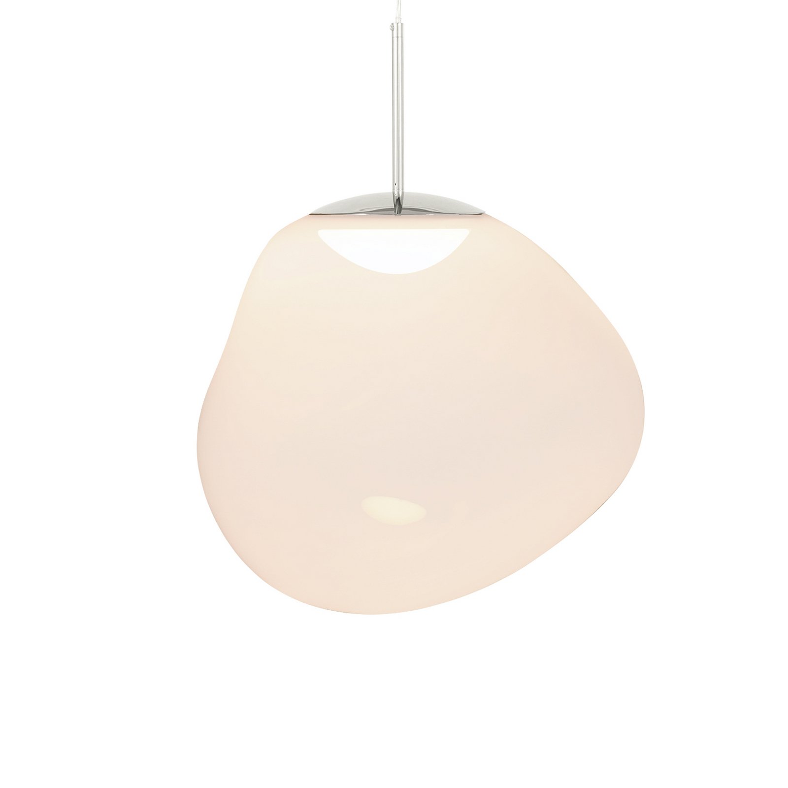 Tom Dixon LED hanging light Melt, Ø 50 cm, opal/silver