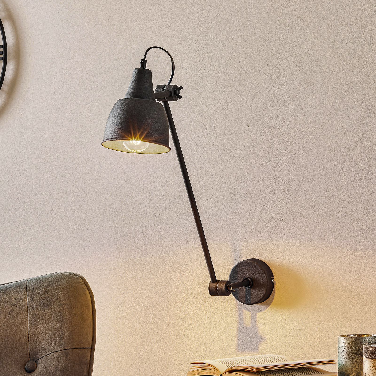 Aplique 814, ajustable, 1 luz, grafito