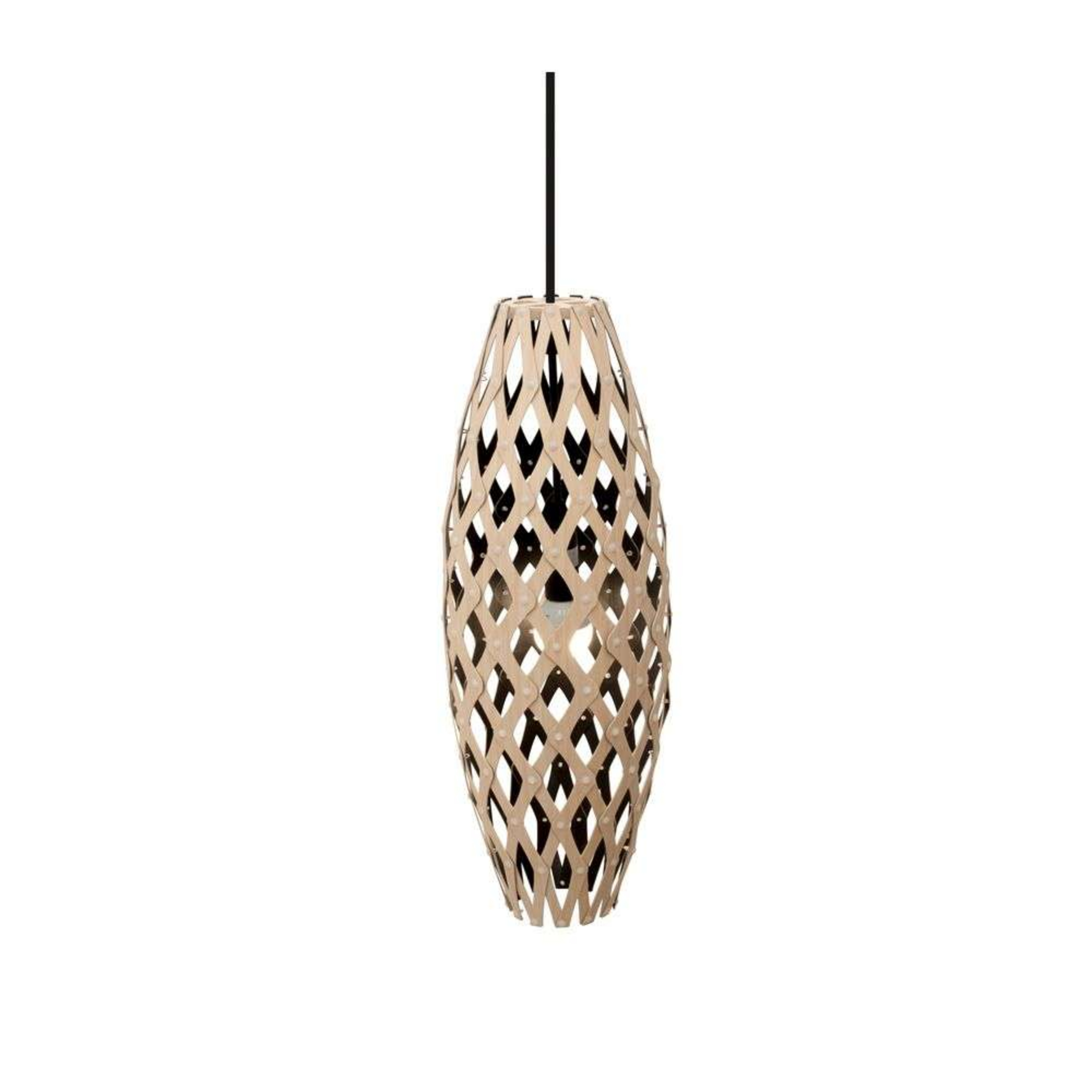 Hinaki Hanglamp H50 Zwart 1 Kant - David Trubridge