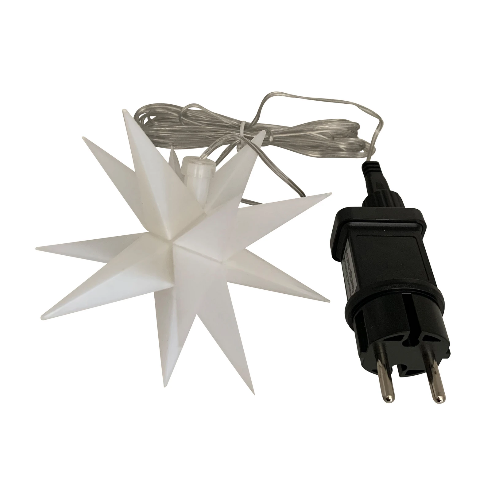 Gwiazda LED do wewnątrz 18 ramion Ø12 cm biała