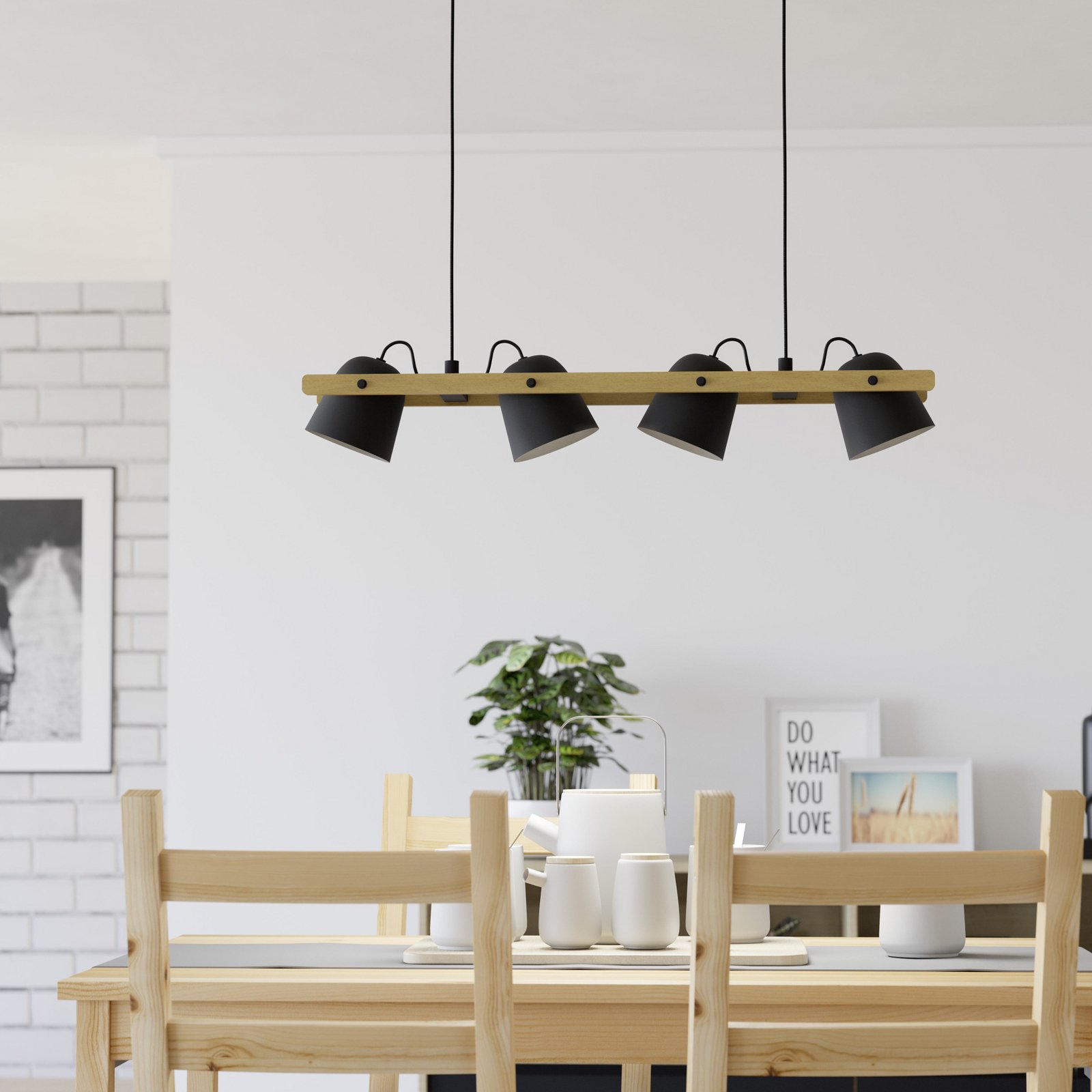 EGLO connect Hornwood-Z LED ceiling light, 4-bulb, black