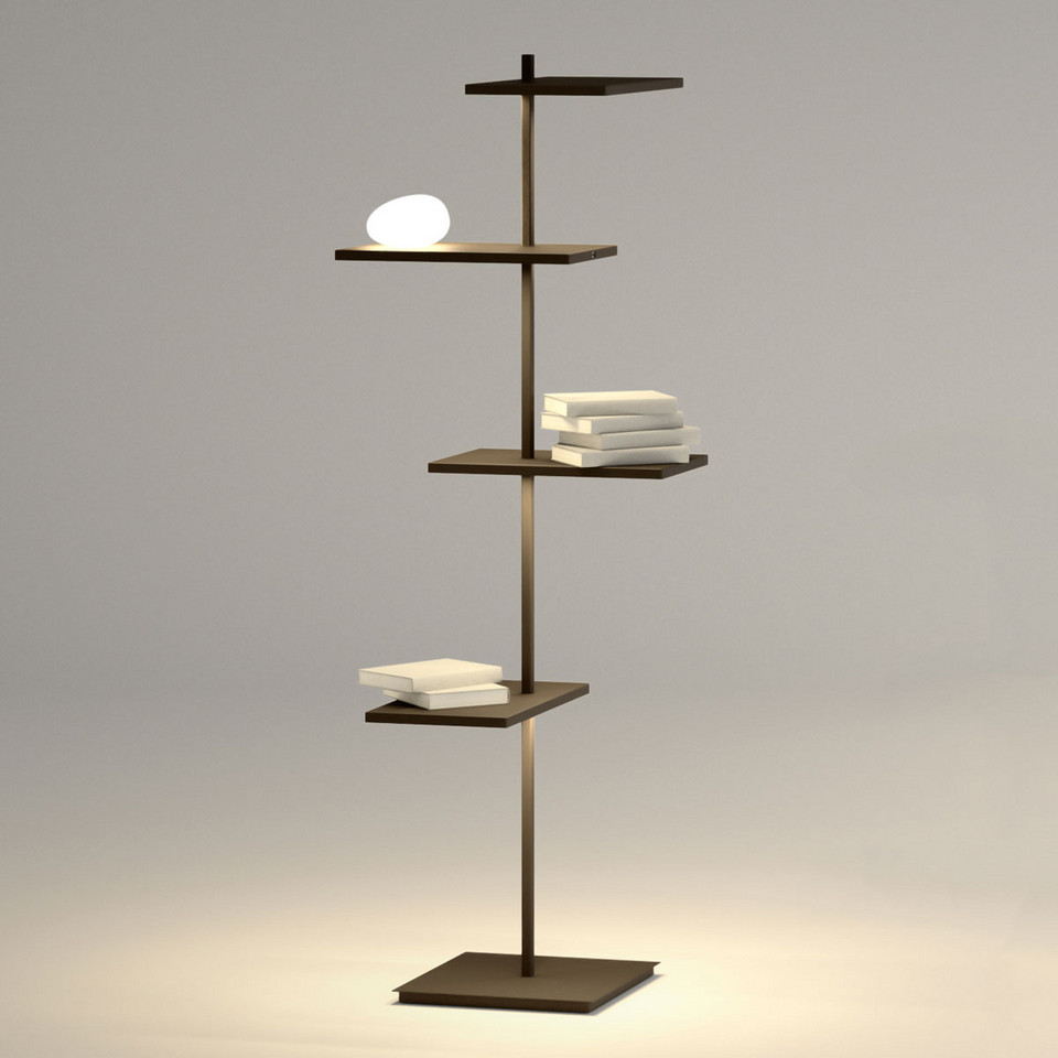 Vibia Suite LED-golvlampa, brun / rost från Vibia