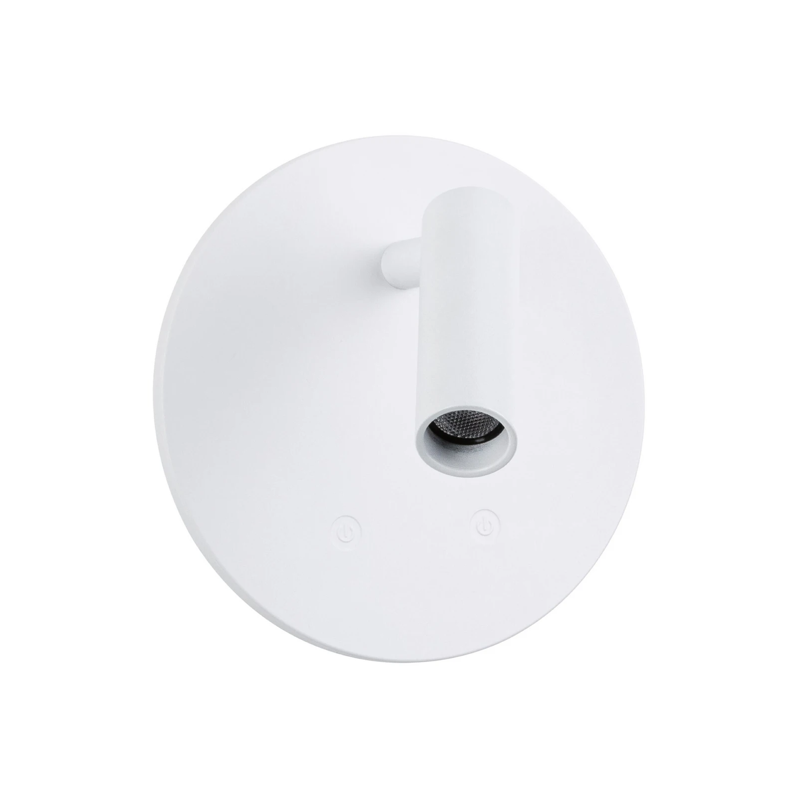 Kiora LED-vægspot med batteri, hvid, højde 20 cm, dæmper