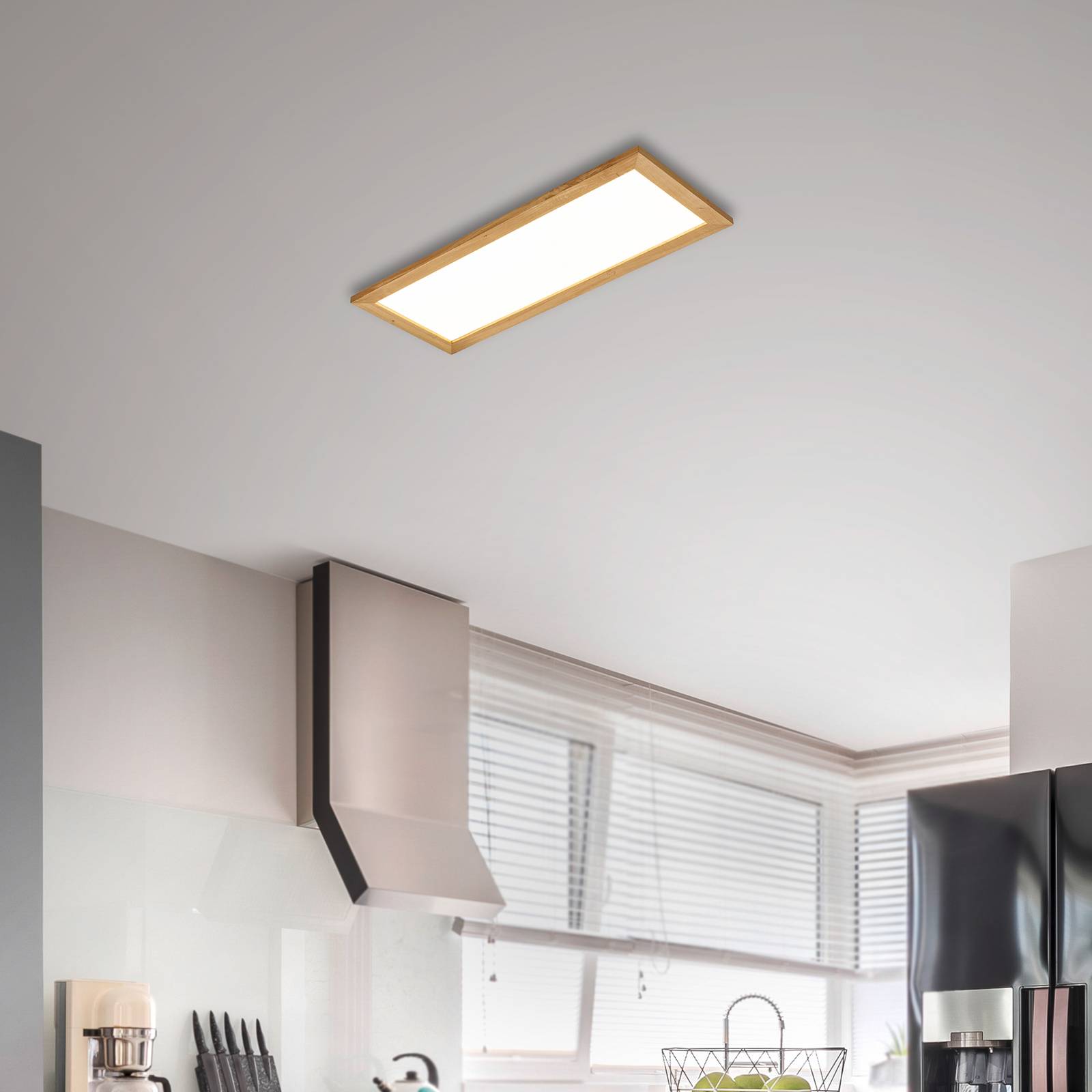 E-shop Quitani Aurinor LED panel, prírodný dub, 86 cm