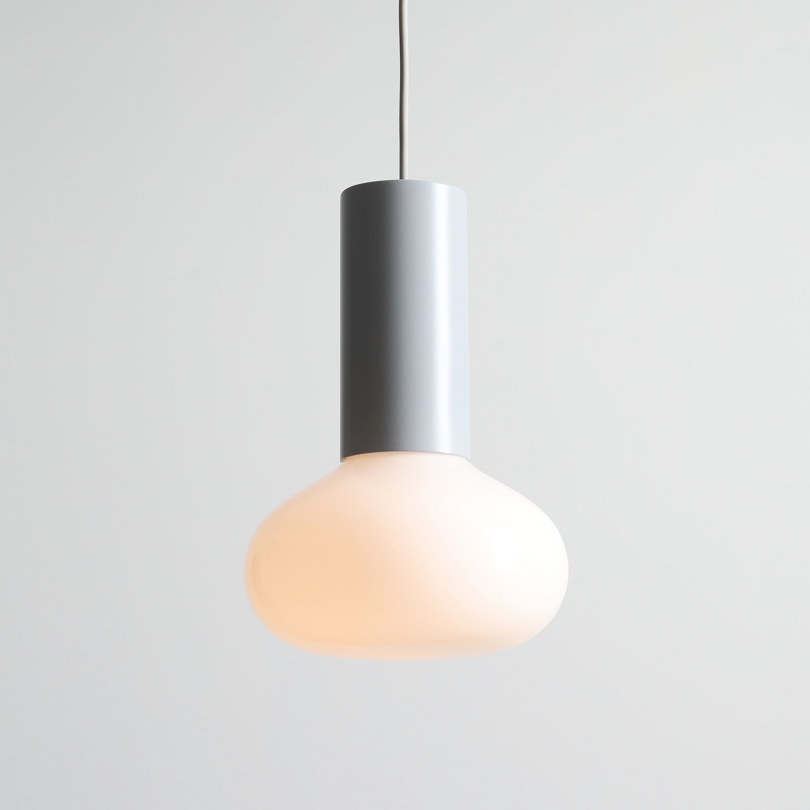 Hängeleuchte Flo, grau, 1-flammig, Glas Hängeleuchte Flo, grau, 1-flammig, Glas