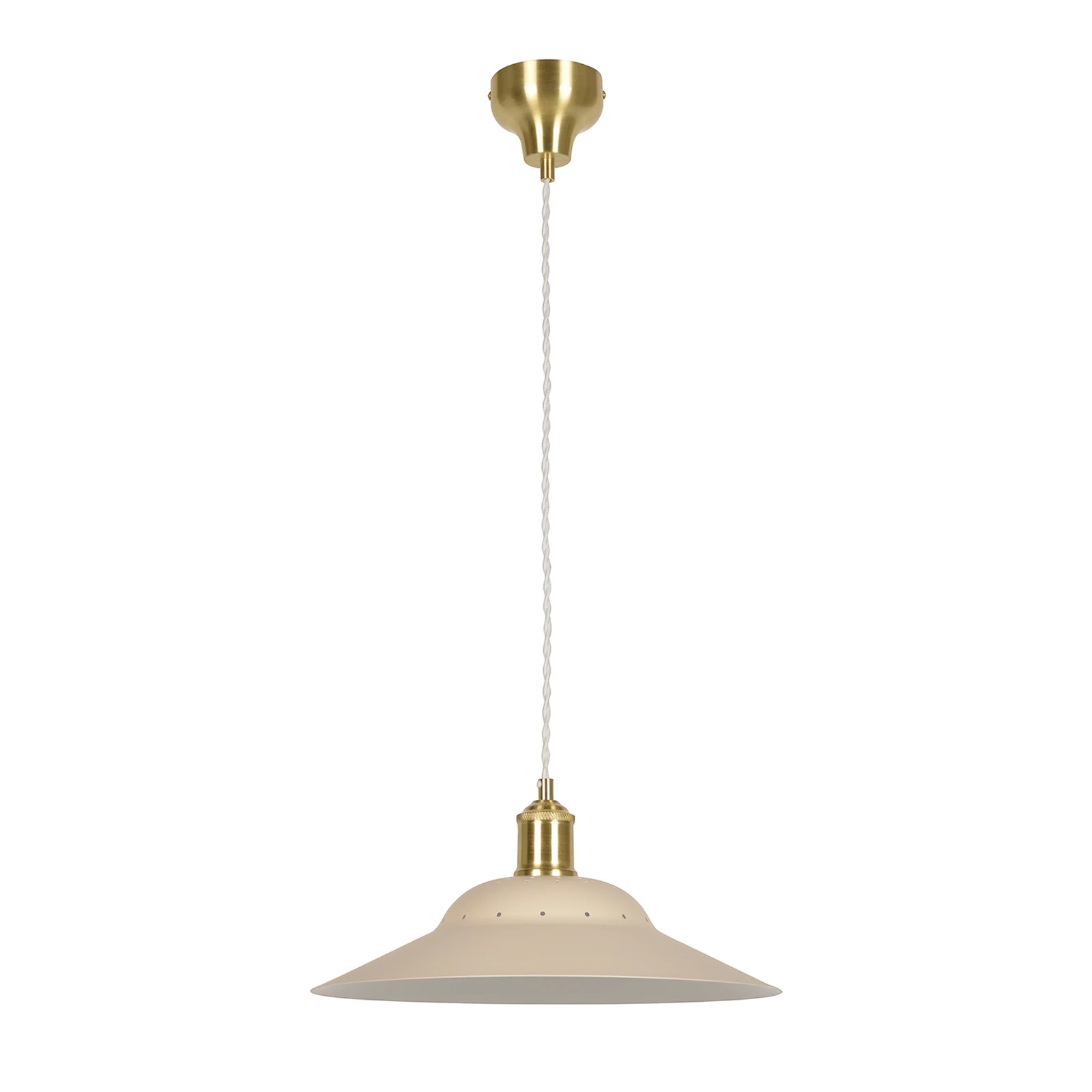 Ripplamp Louise, elevandiluu värvi, Ø 38 cm, metall