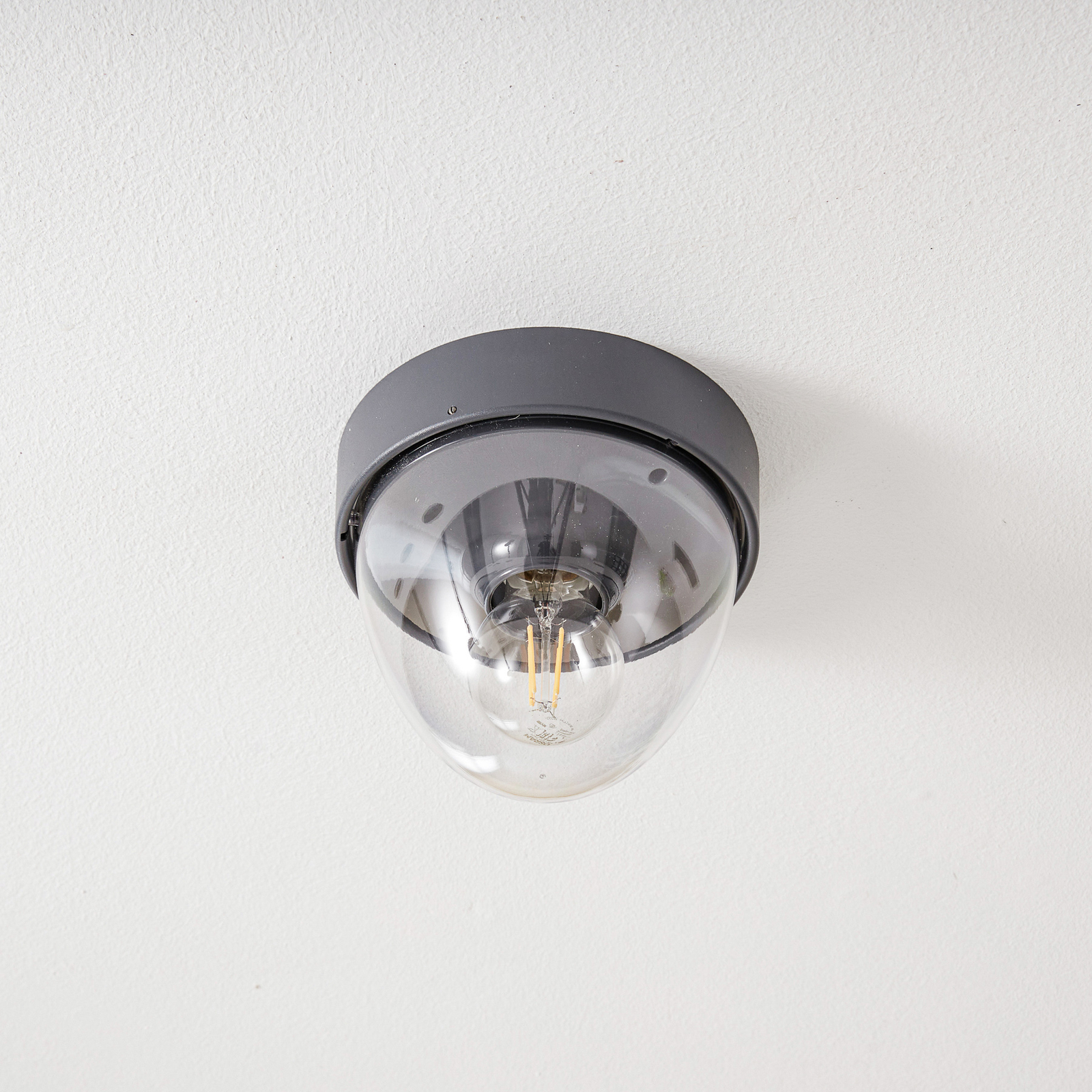 Nook graphite ceiling light with sensor
