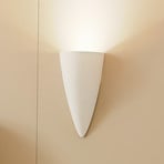 Lindby sienas lampa Pascali, augstums 42 cm, balta, ģipša krāsā