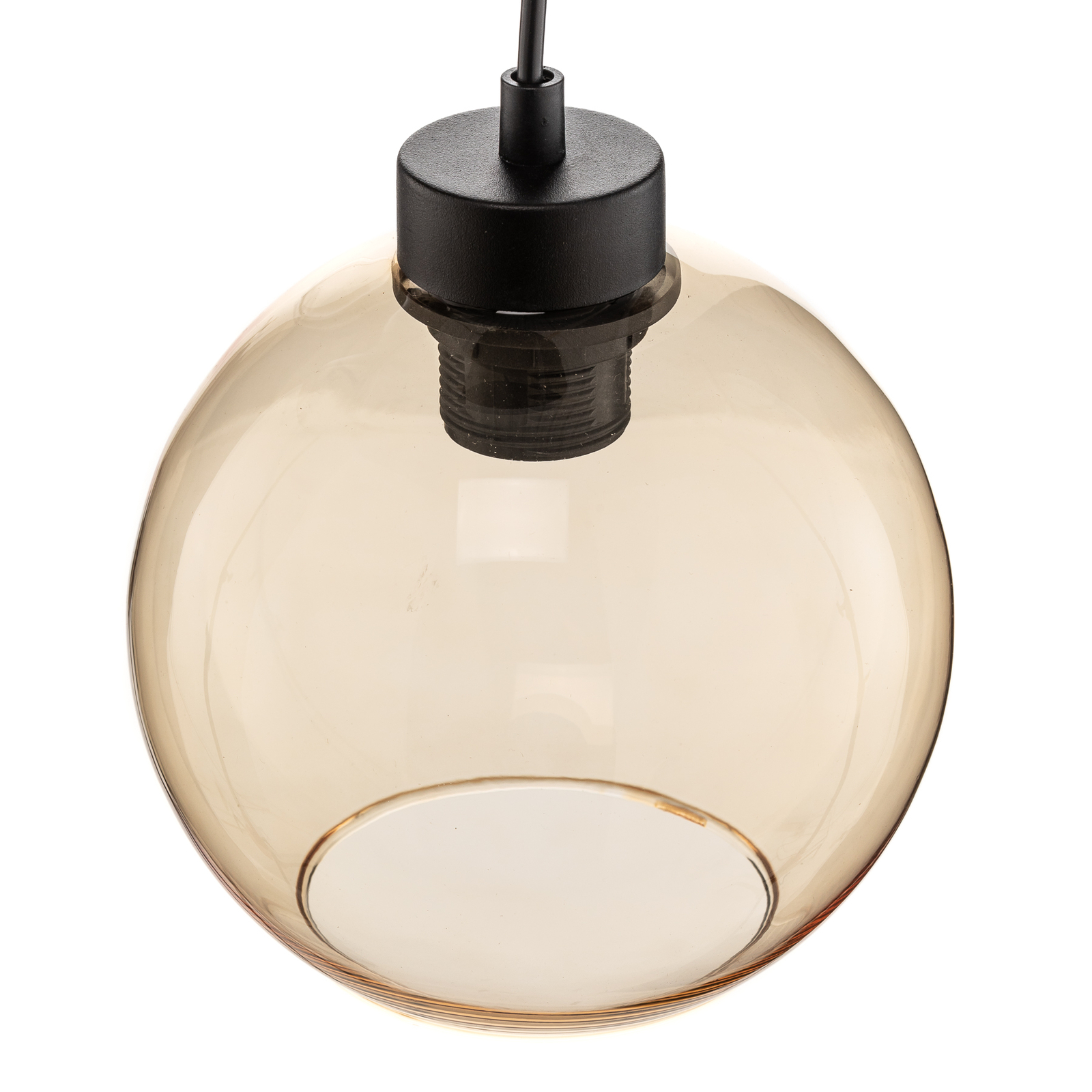 Cubus pendant light, 3-bulb, clear/honey/brown