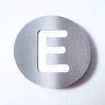 Stainless steel house number Round - E