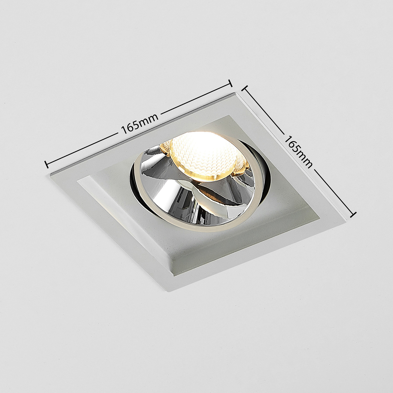 Arcchio Frode LED downlight angular, 3,000K 25.2 W