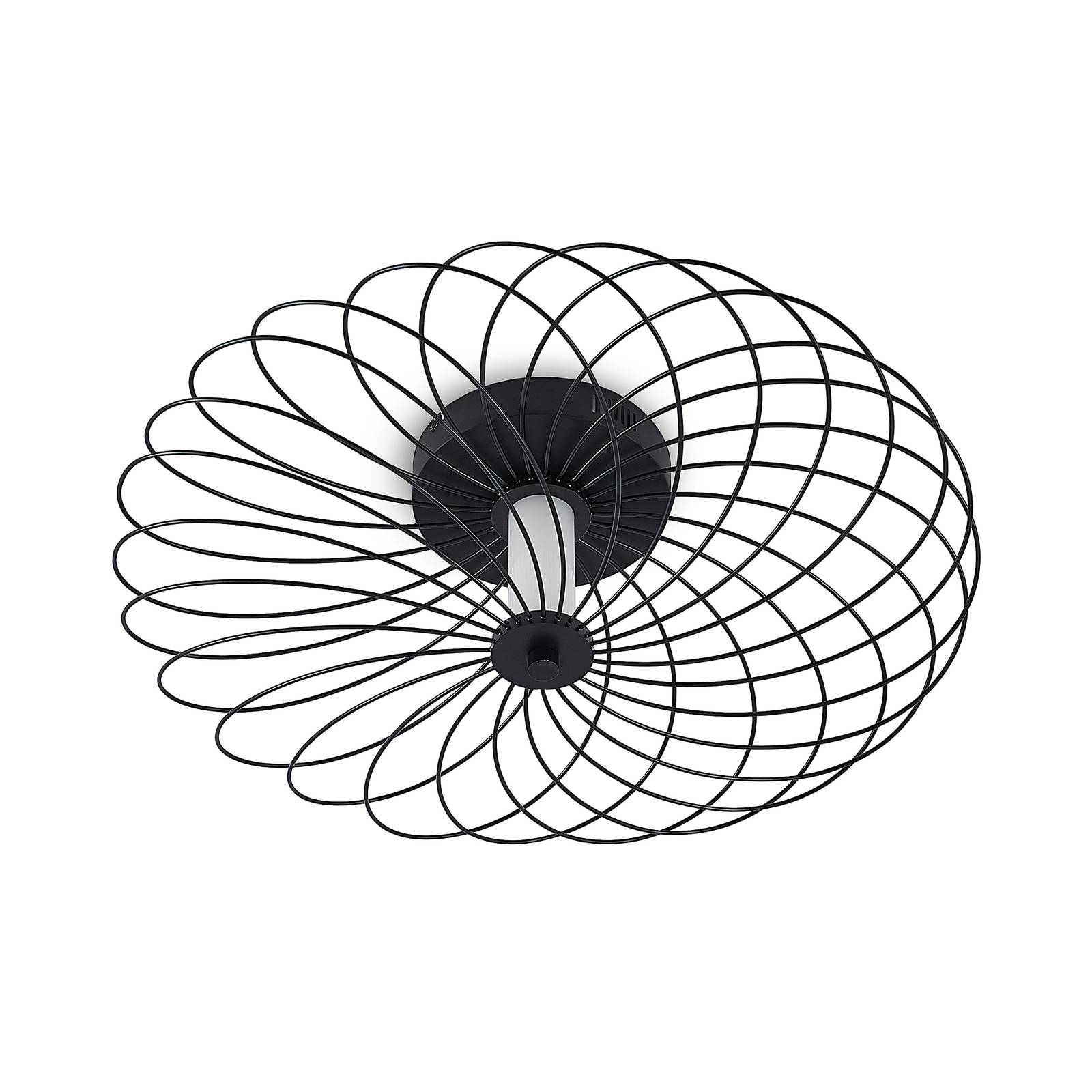 Lindby LED Ceiling Light - Living / Dining Room - Flush Ceiling Light - Modern - Black