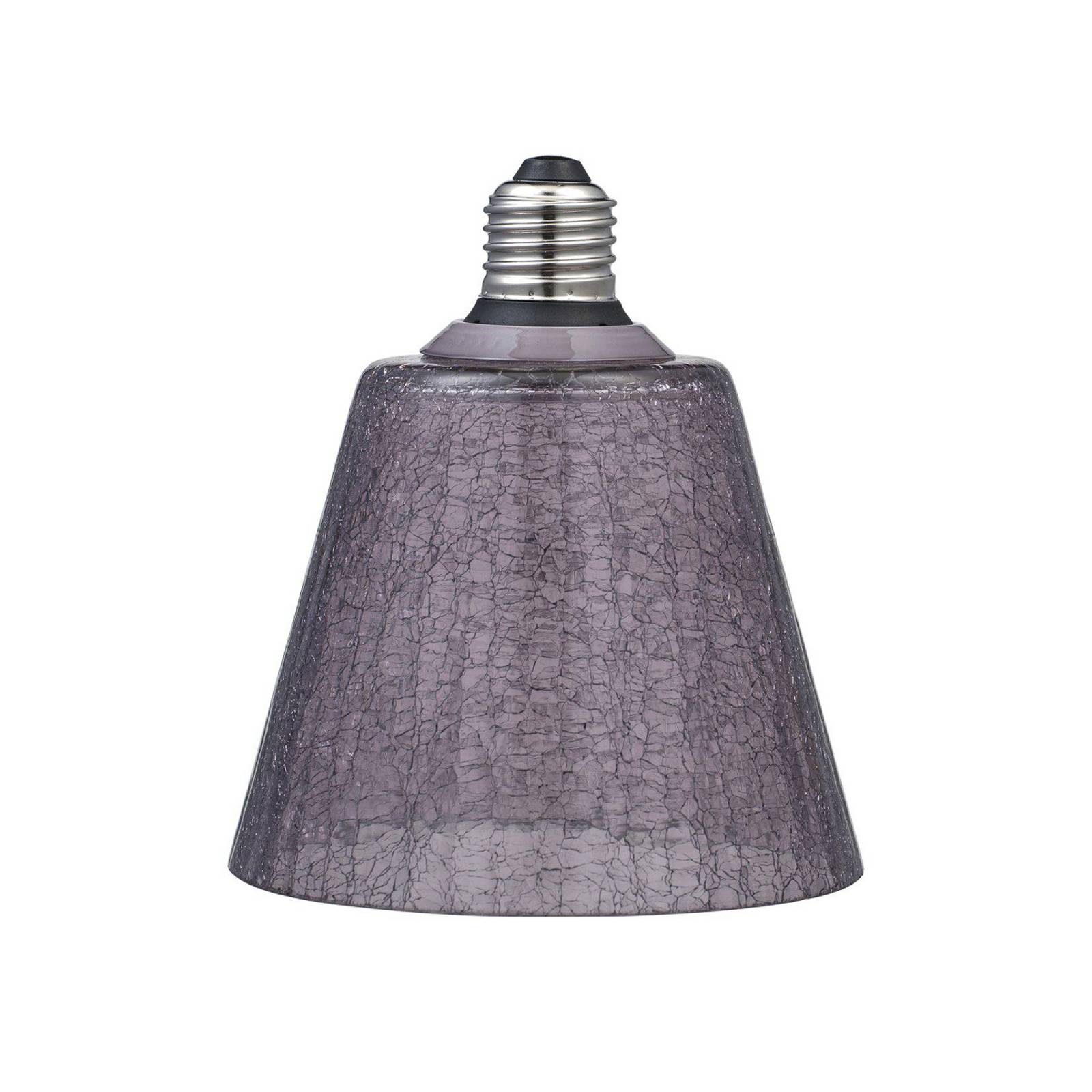 Lampa wisząca PR Home Tilda, dymny szary, Ø 12,5 cm, szklana wtyczka