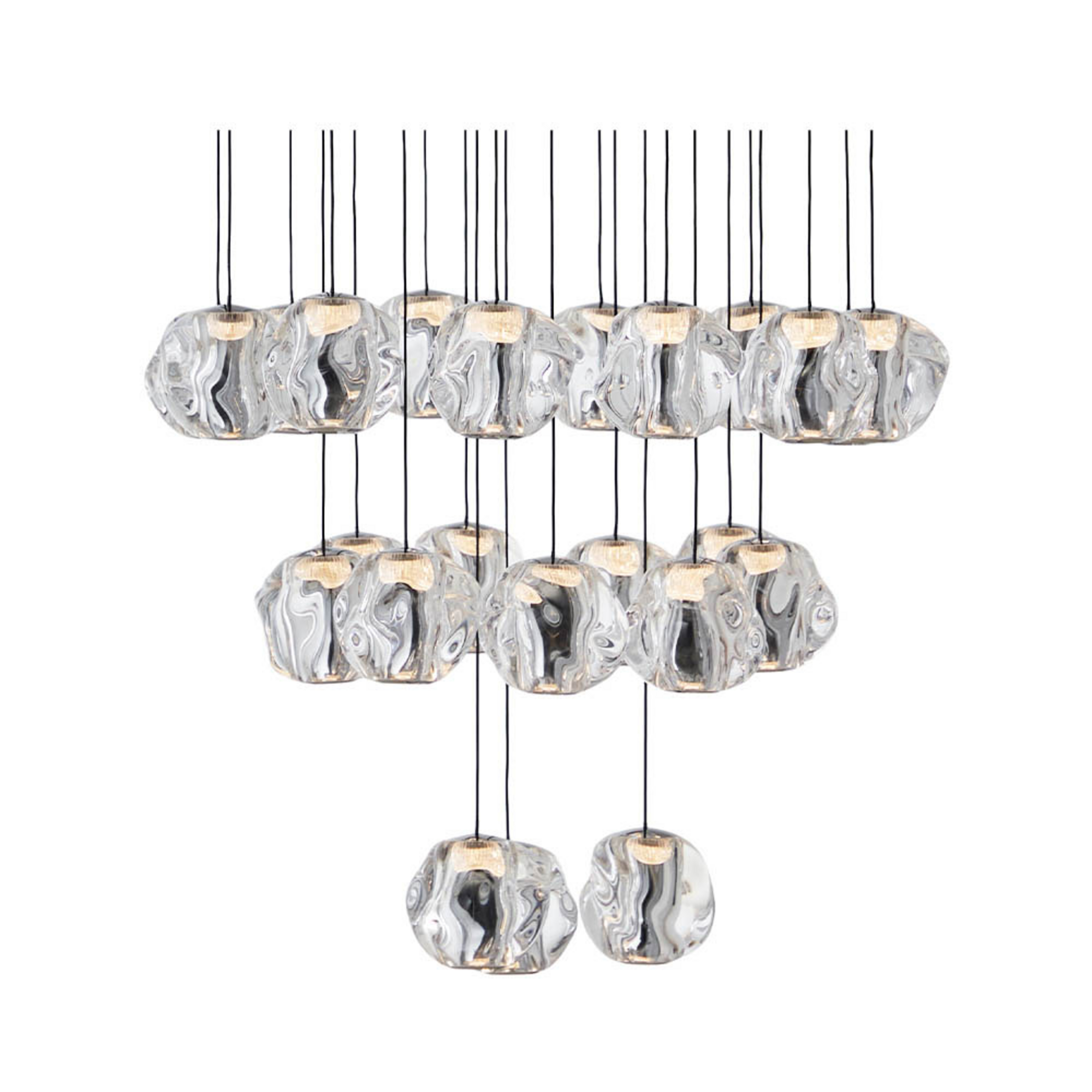 Ice Ball 24 Pendant Matt Black/Chrome - Loom Design