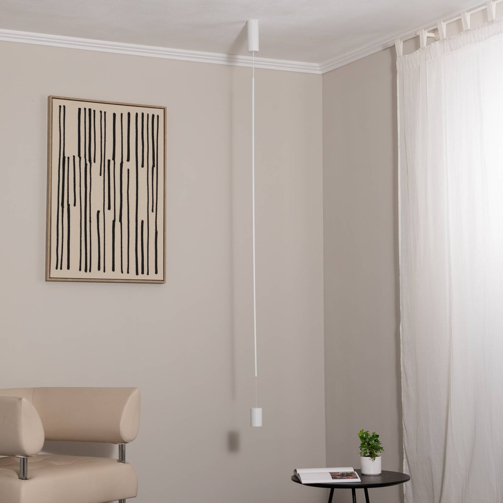 LED-Hängeleuchte VERTIC, weiß, Metall, 19 W, 3.000 K günstig online kaufen