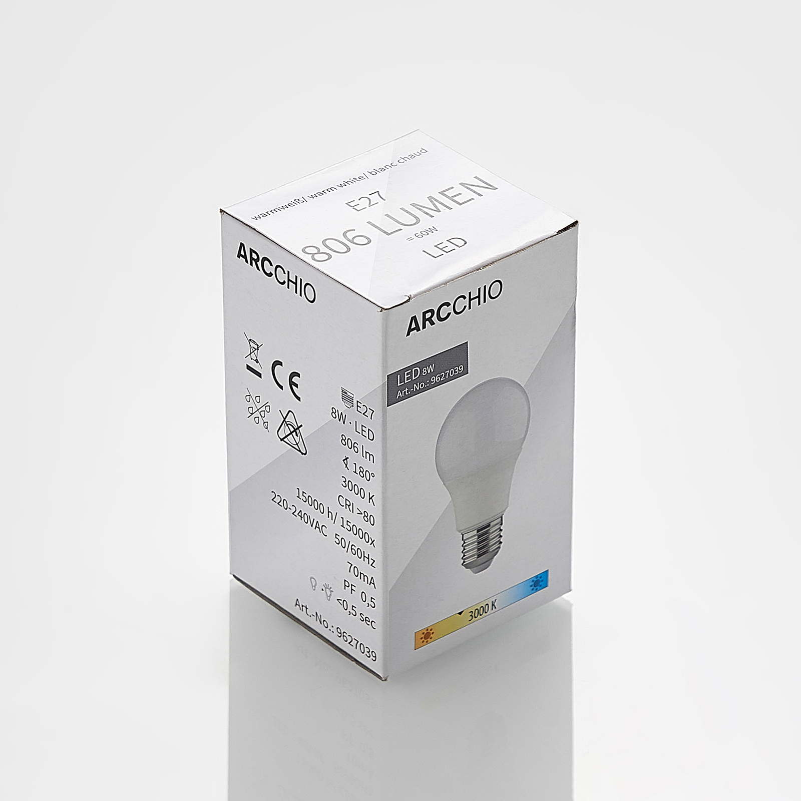 Lichtbron LED 8W (806lm) E27 - Arcchio