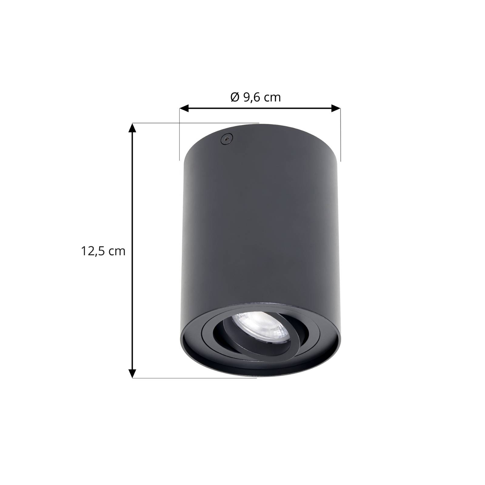 E-shop Arcchio stropné bodové svietidlo Jolina, okrúhle, antracitové
