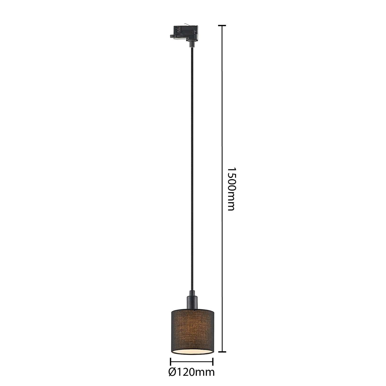 Arcchio Heleni lámpara colgante riel negro 12cm