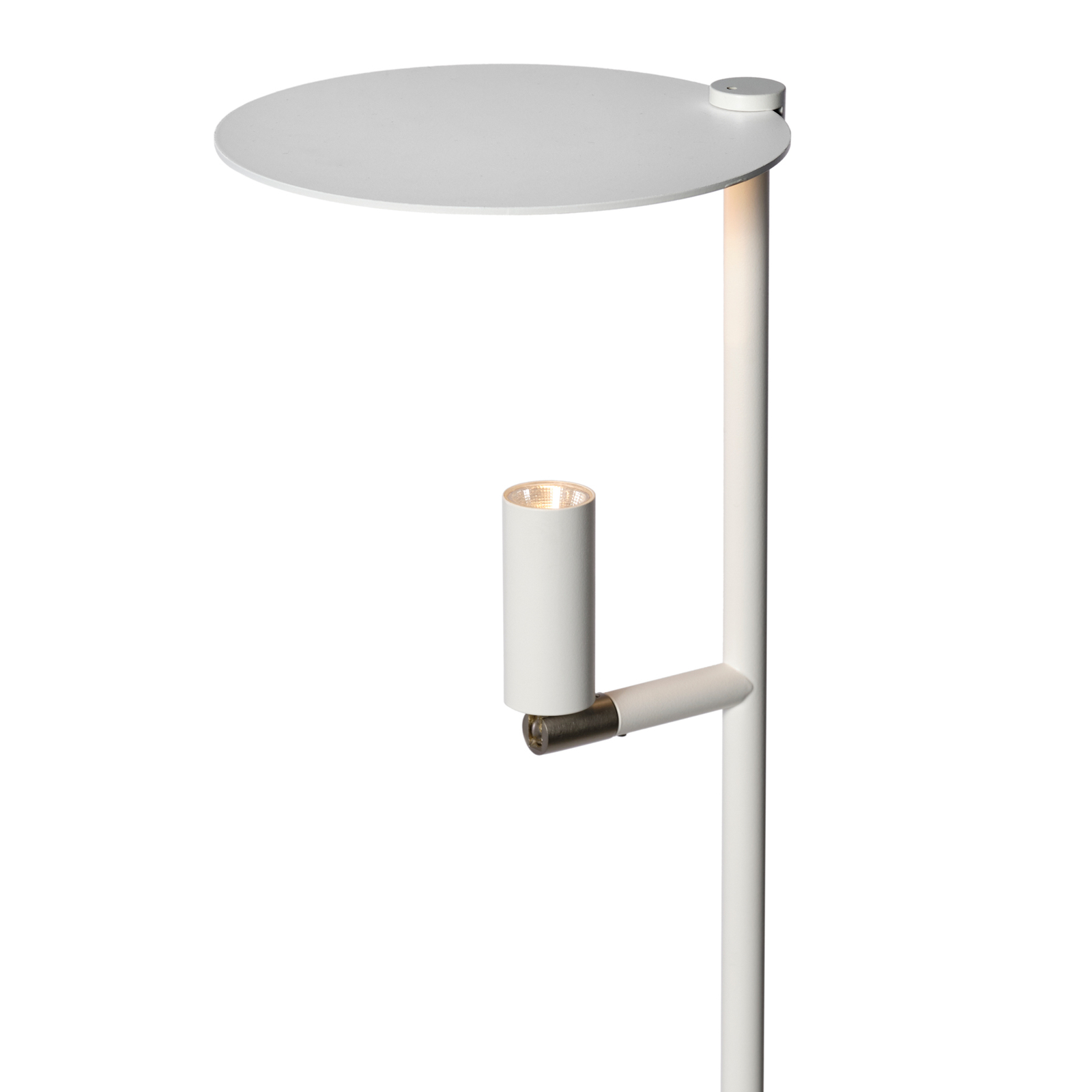 Lámpara pie LED Kelly foco ajustable blanco/níquel