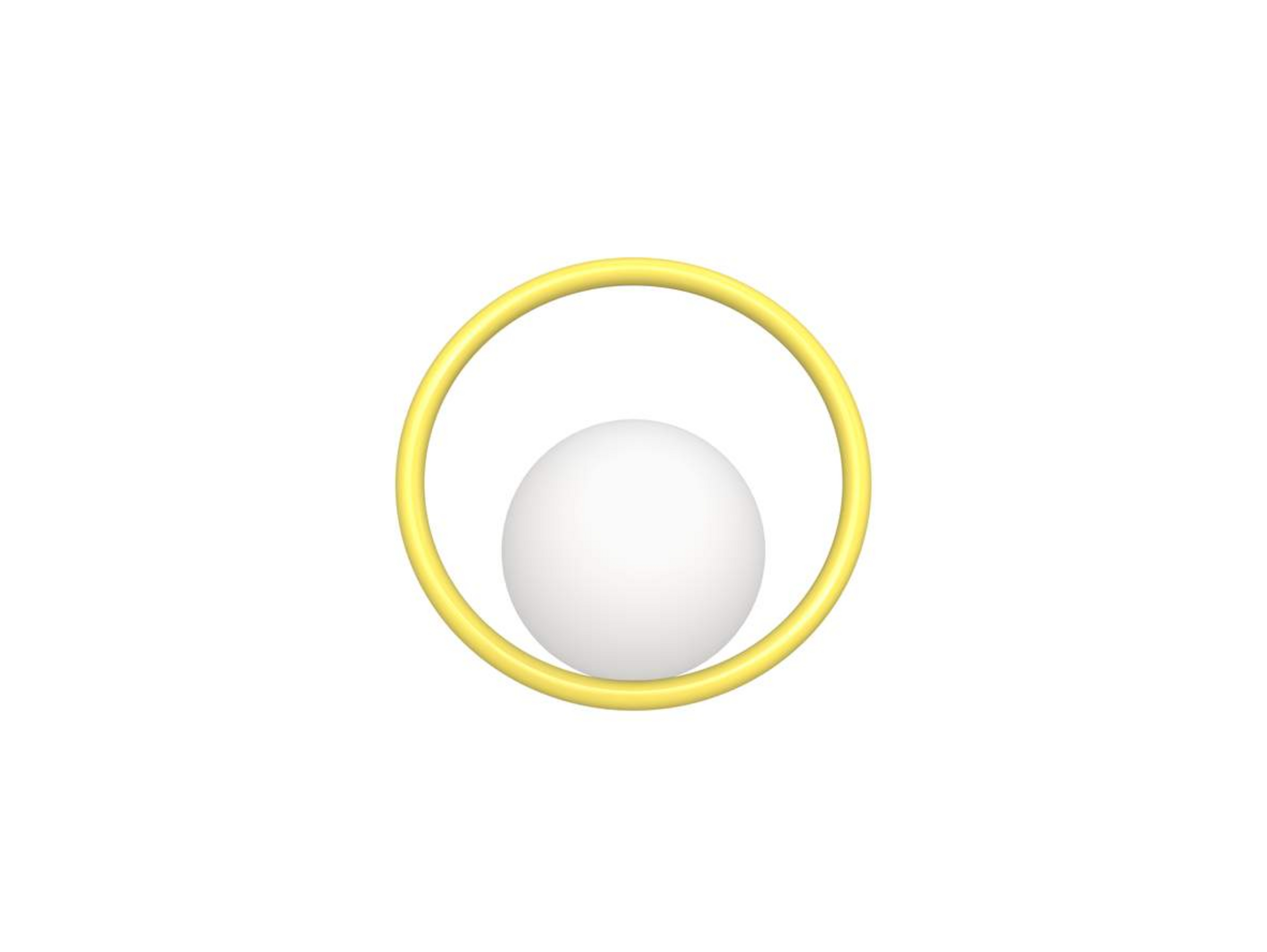 Hula Hoop Applique Murale Sunshine Yellow - Swedish Ninja