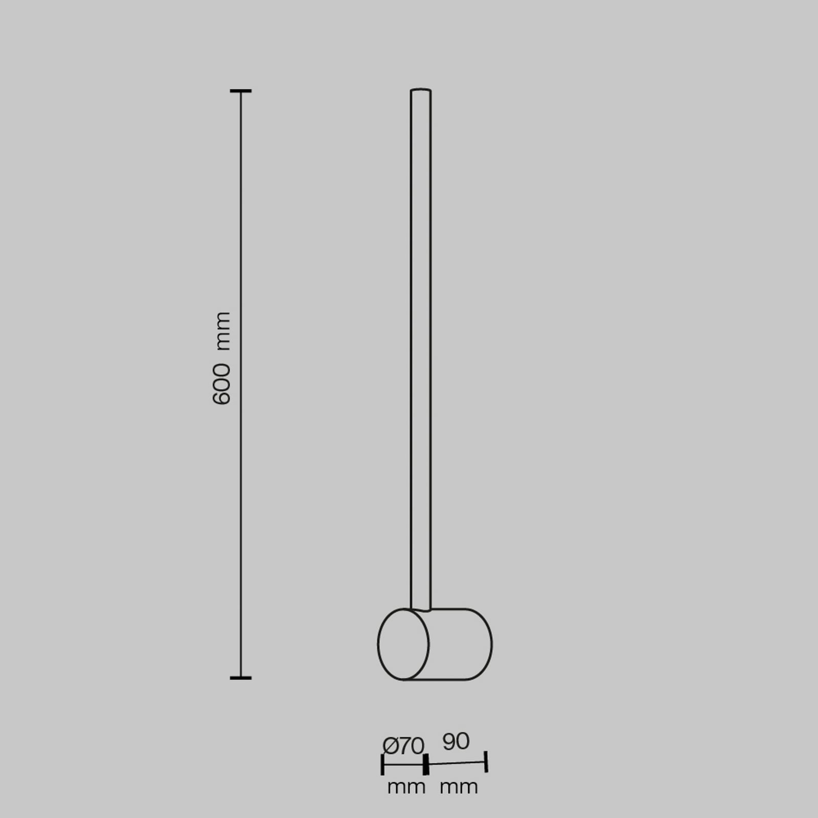 Maytoni LED-Wandleuchte Light stick, messing, Höhe 60 cm