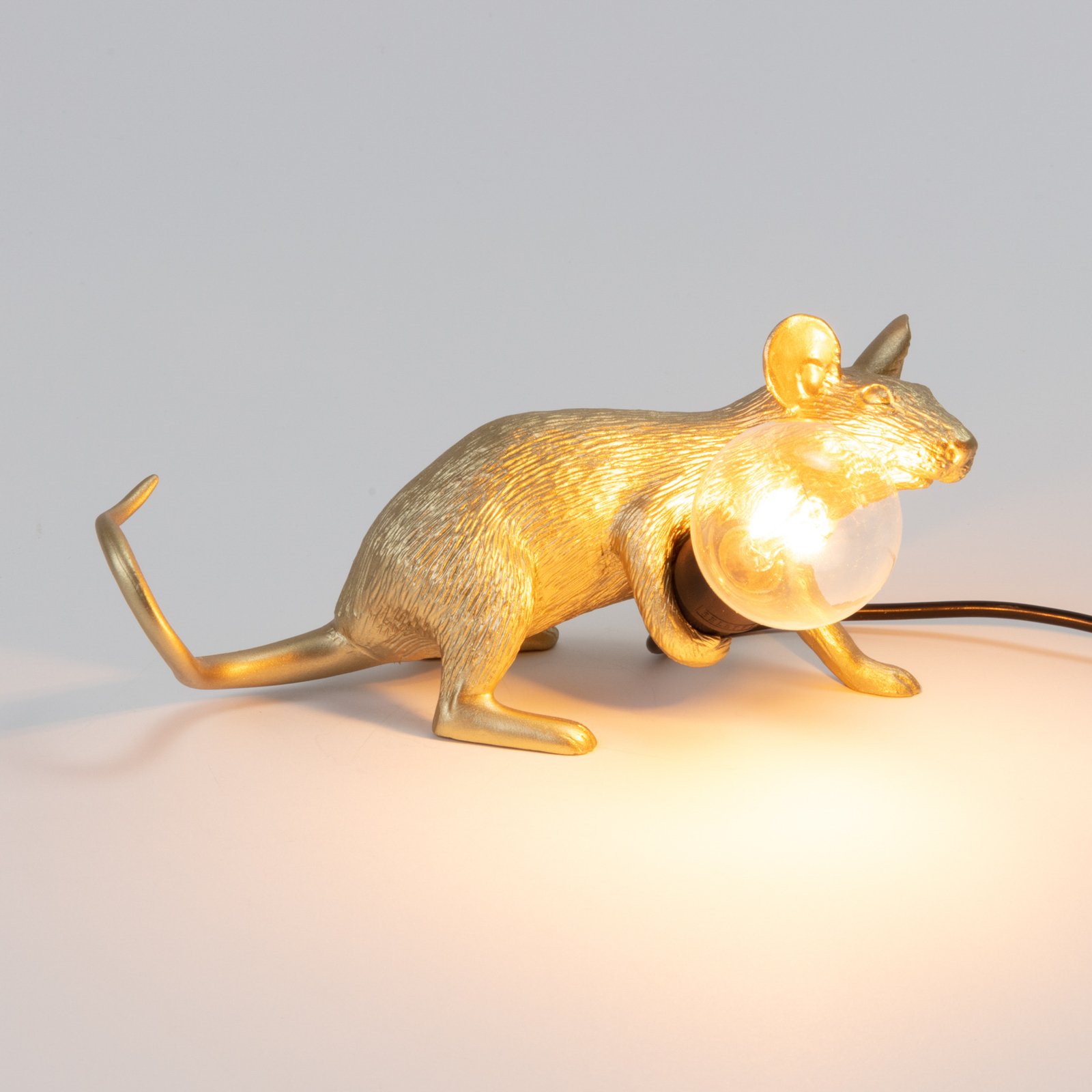 Mouse Lamp Lop Lying Down Lampe de Table Or - Seletti
