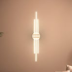 Plafonnier LED Tinka, gris clair/marron, longueur 98 cm