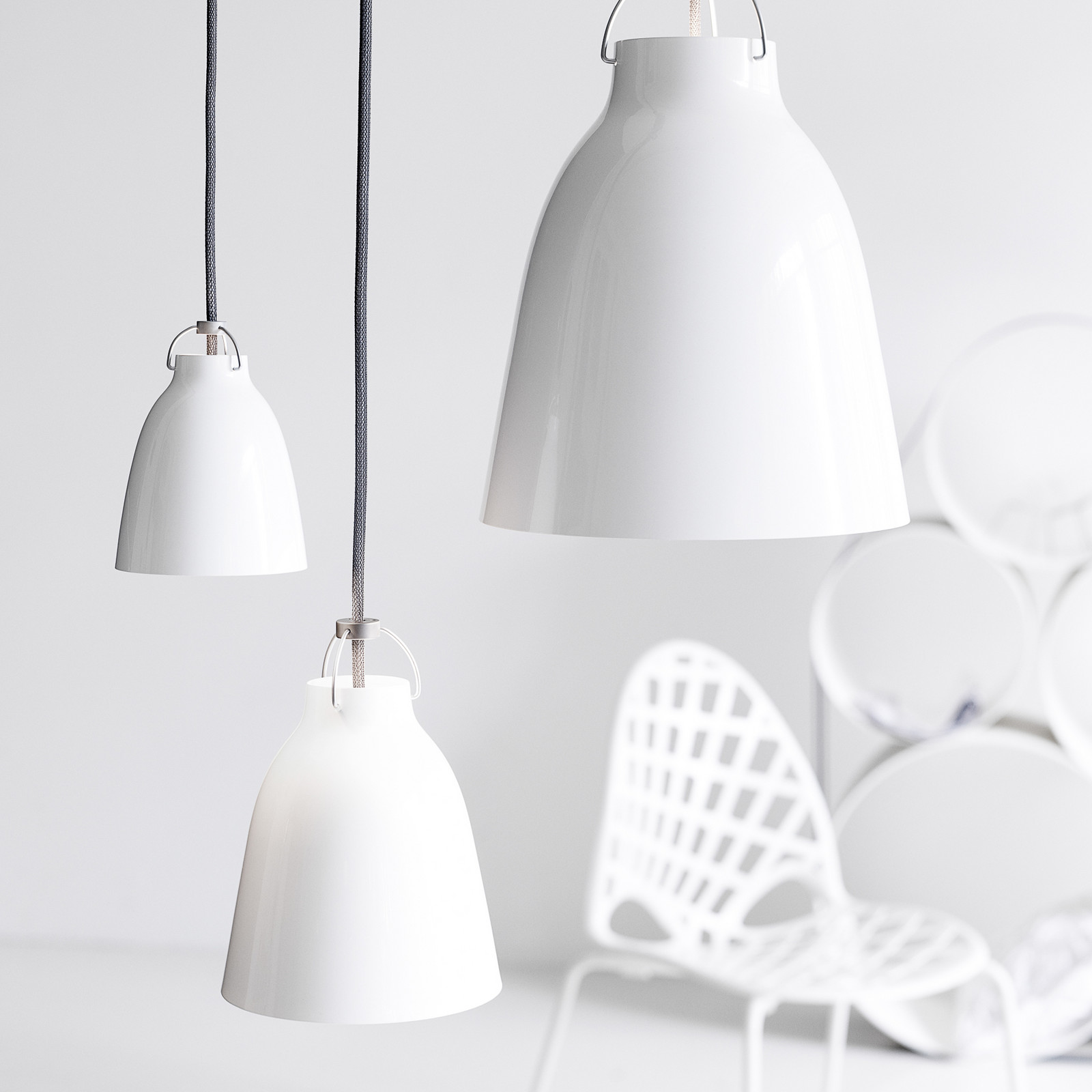 FRITZ HANSEN Caravaggio P2 Alb lucios
