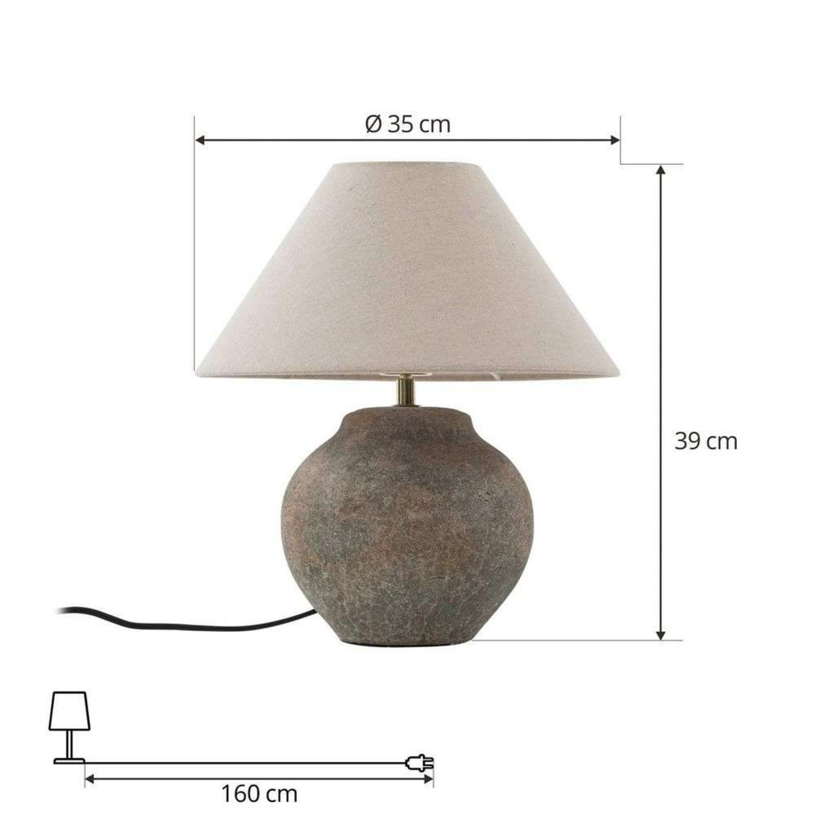 Thalorin Table Lamp Brown - Lucande