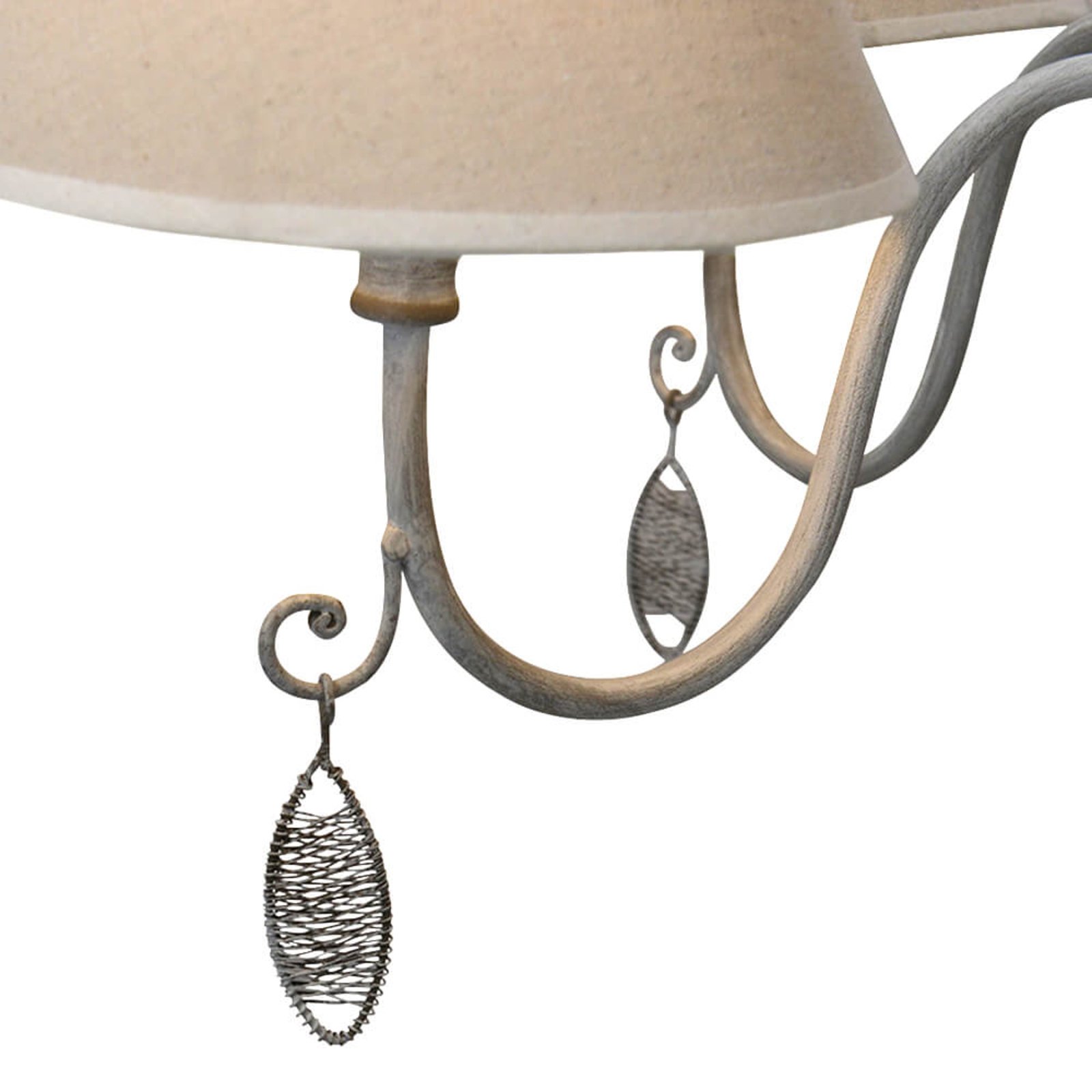Четирисветовна висяща лампа Merle с текстилни абажури