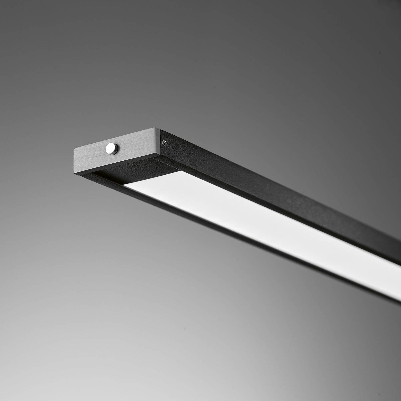 Lampa wisząca LED Metz TW, CCT, długość 160 cm, czarna