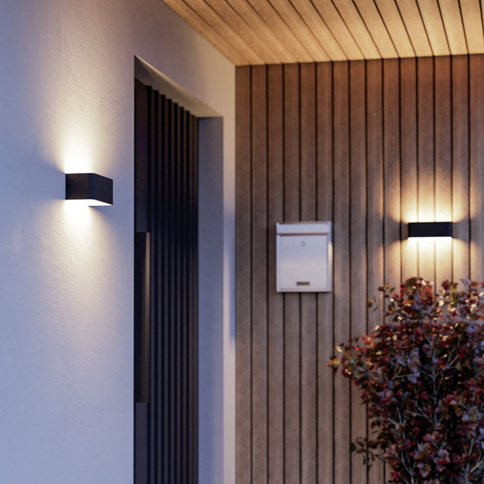 Applique d'extérieur LED intelligente EGLO connect SANIA-Z, noire, IP55 Applique d'extérieur LED intelligente EGLO connect SANIA-Z, noire, IP55