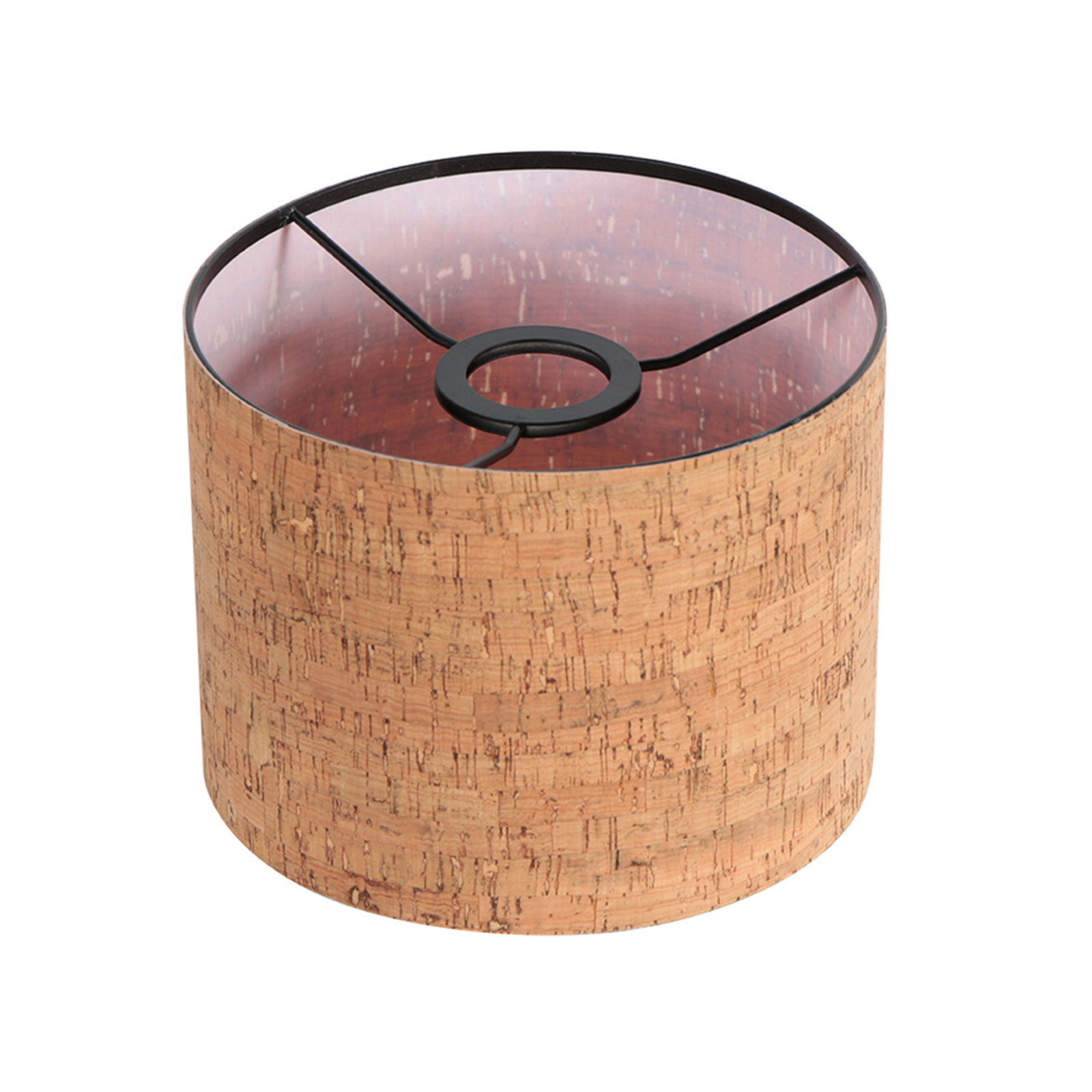 Tafellamp Noor zwart/bruin kurk, hoogte 50 cm, E27