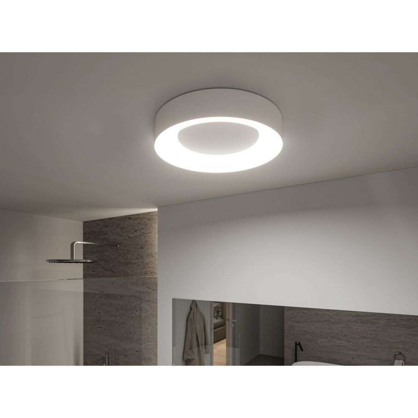 Casca LED Plafoniera IP44 2100lm Bianco/Bianco - Paulmann