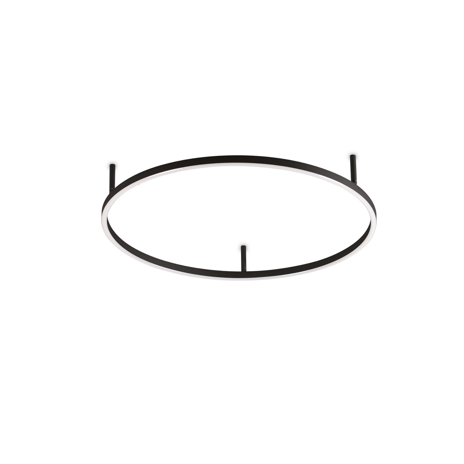 Ideallux Ideal Lux plafonieră LED Oracle Slim Ø 70 cm negru 3.000K - Camera de zi / sufragerie - Modern - Aluminiu