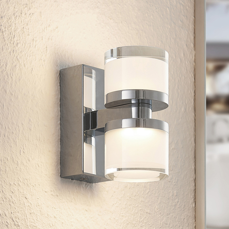 Arcchio Kejan LED-Wandlampe, IP44, 2-fl. hoch