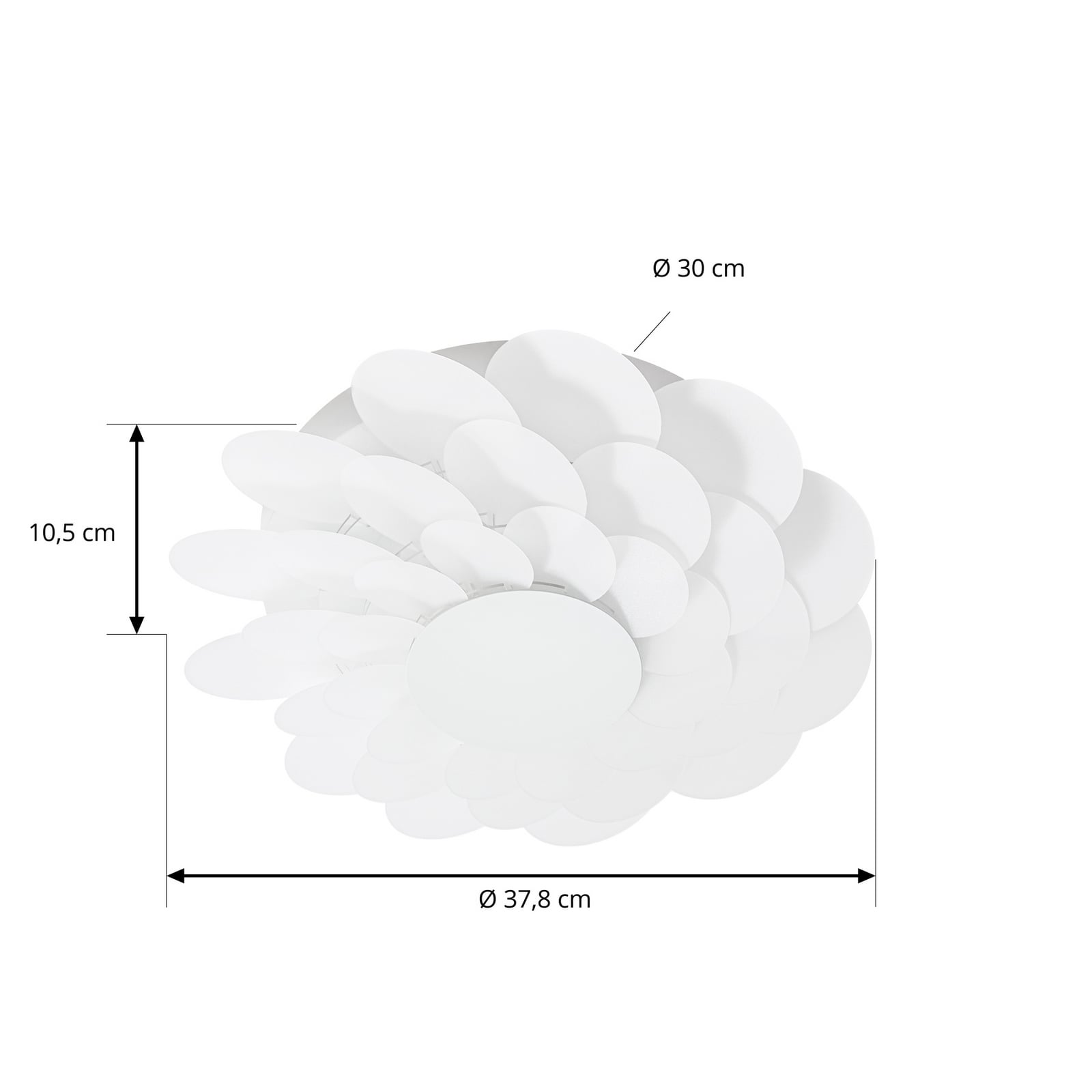 Lucande LED-Wandleuchte Bloem, Ø 40 cm, weiß, 3-step-dim Lucande LED-Wandleuchte Bloem, Ø 40 cm, weiß, 3-step-dim
