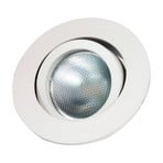 LED-inbyggnadsring Decoclic GU10.3, rund, vit