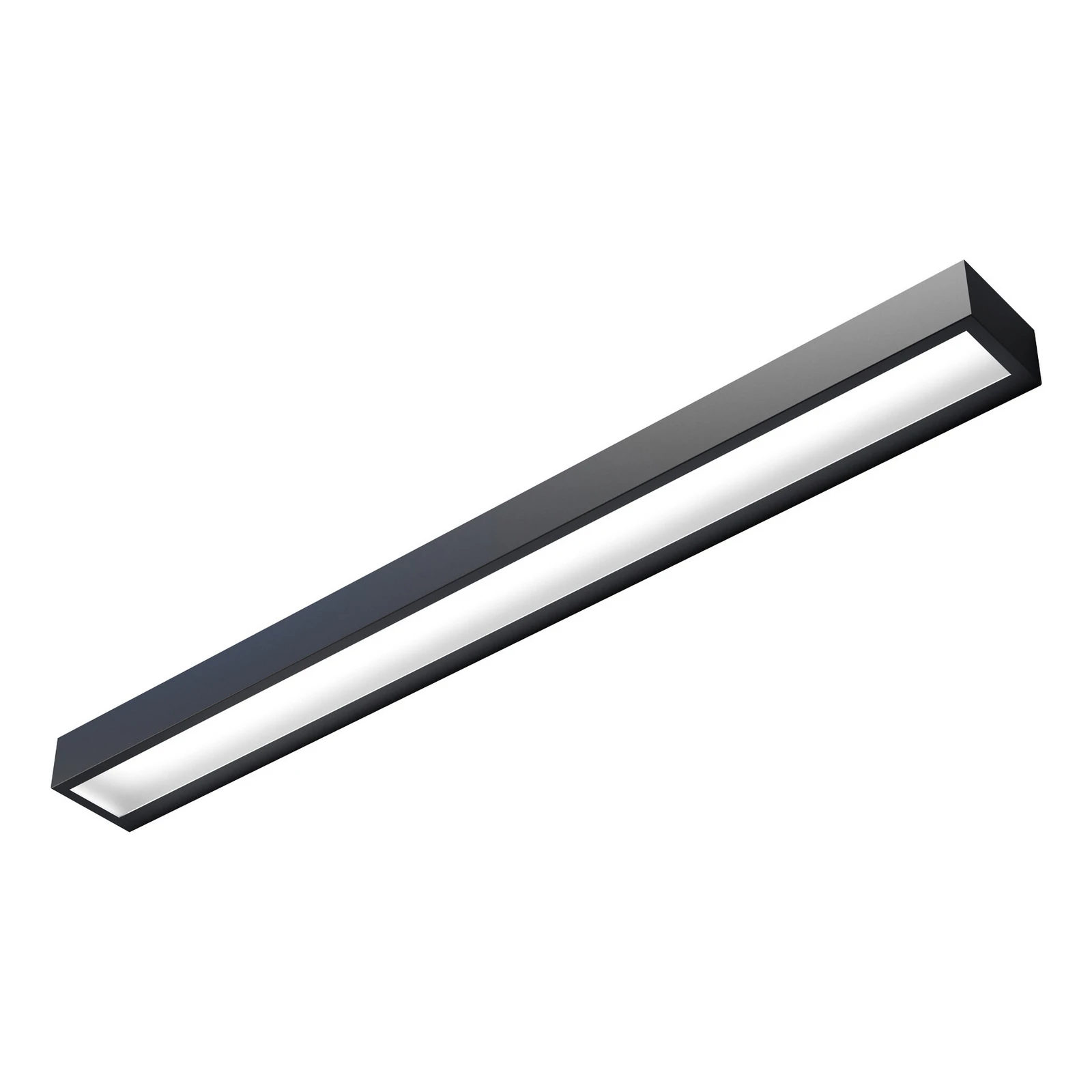 Mera LED sienas lampa, platums 80 cm, melna, 4000K