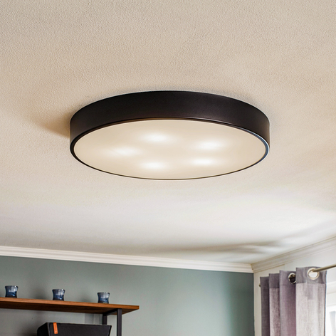 Deckenlampe Cleo mit Glasdiffusor, schwarz