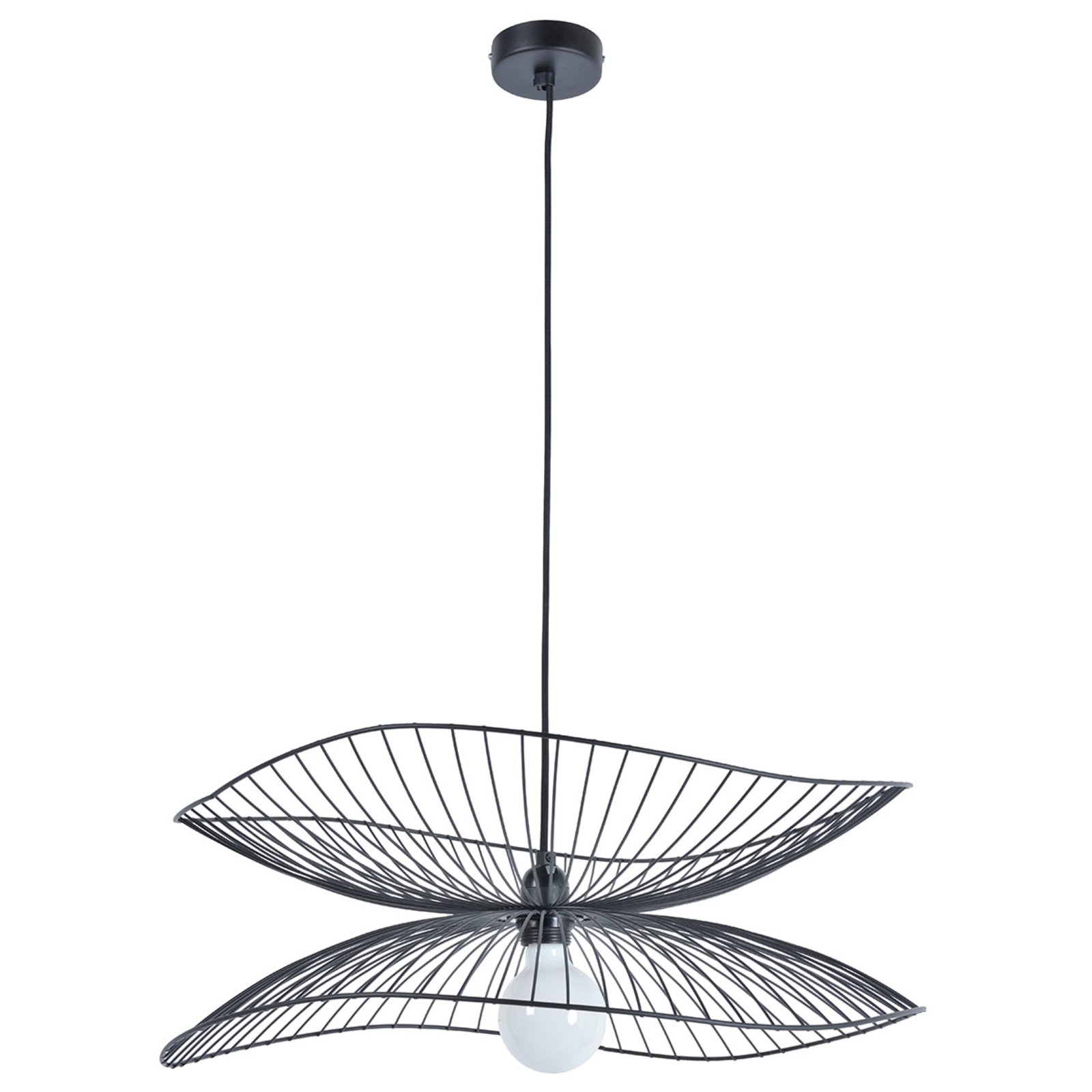 Forestier Libellule S pendant lamp, 56 cm, black