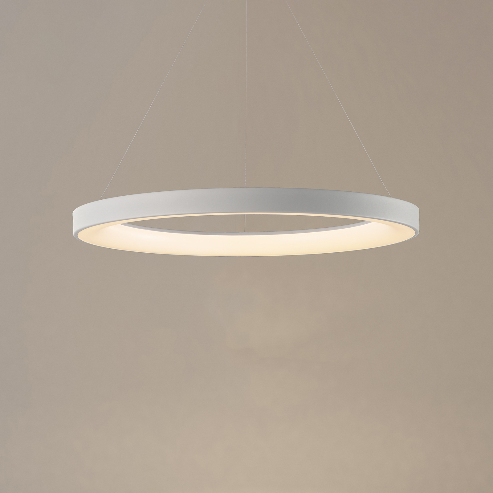 LED piekaramais apgaismojums Niseko II, tālvadības pults, Ø 50 cm, balts