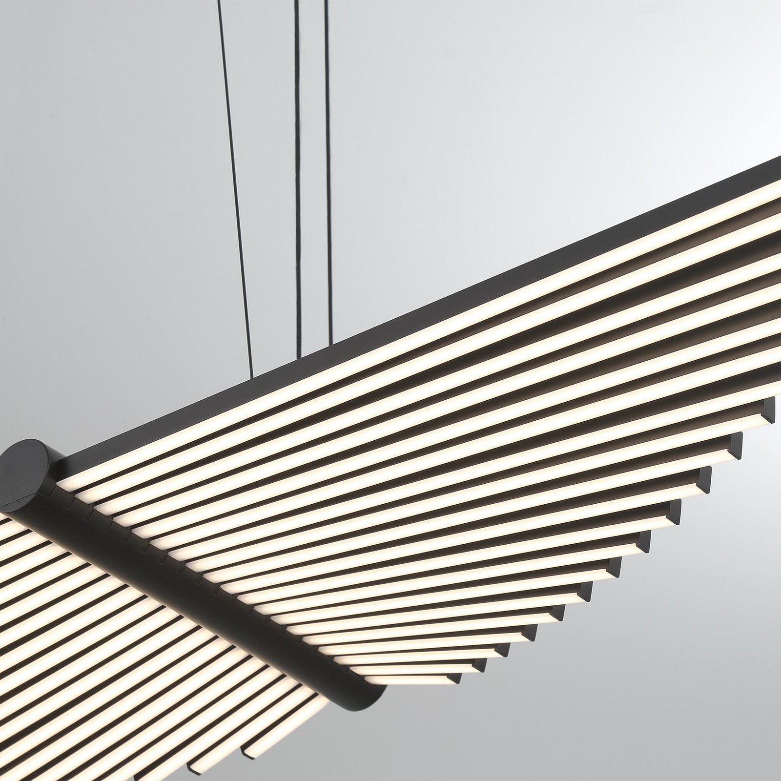 LED-Hängeleuchte SERAPH, schwarz matt, Länge 105 cm, Metall