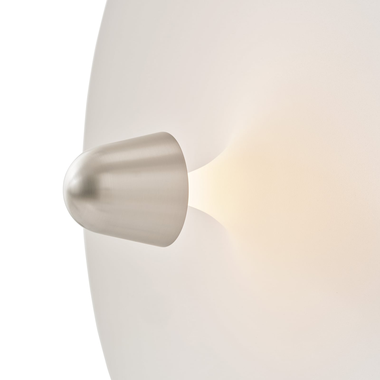Applique a LED Kantarell, nichel/bianco, Ø 55 cm - New Works Applique a LED Kantarell, nichel/bianco, Ø 55 cm - New Works