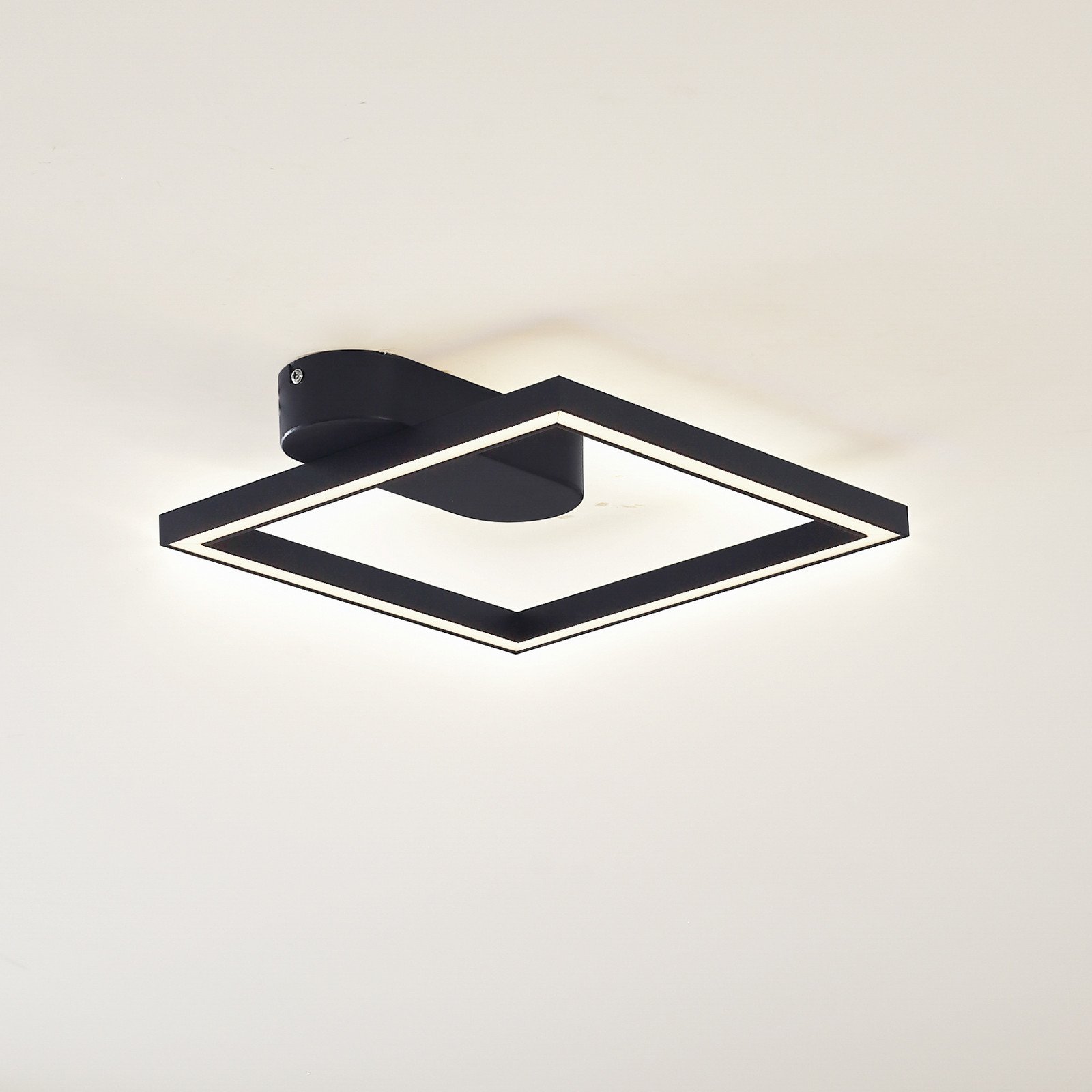 Plafonieră cu LED Lindby Yulla negru - Camera de zi / sufragerie - modern - Aluminiu