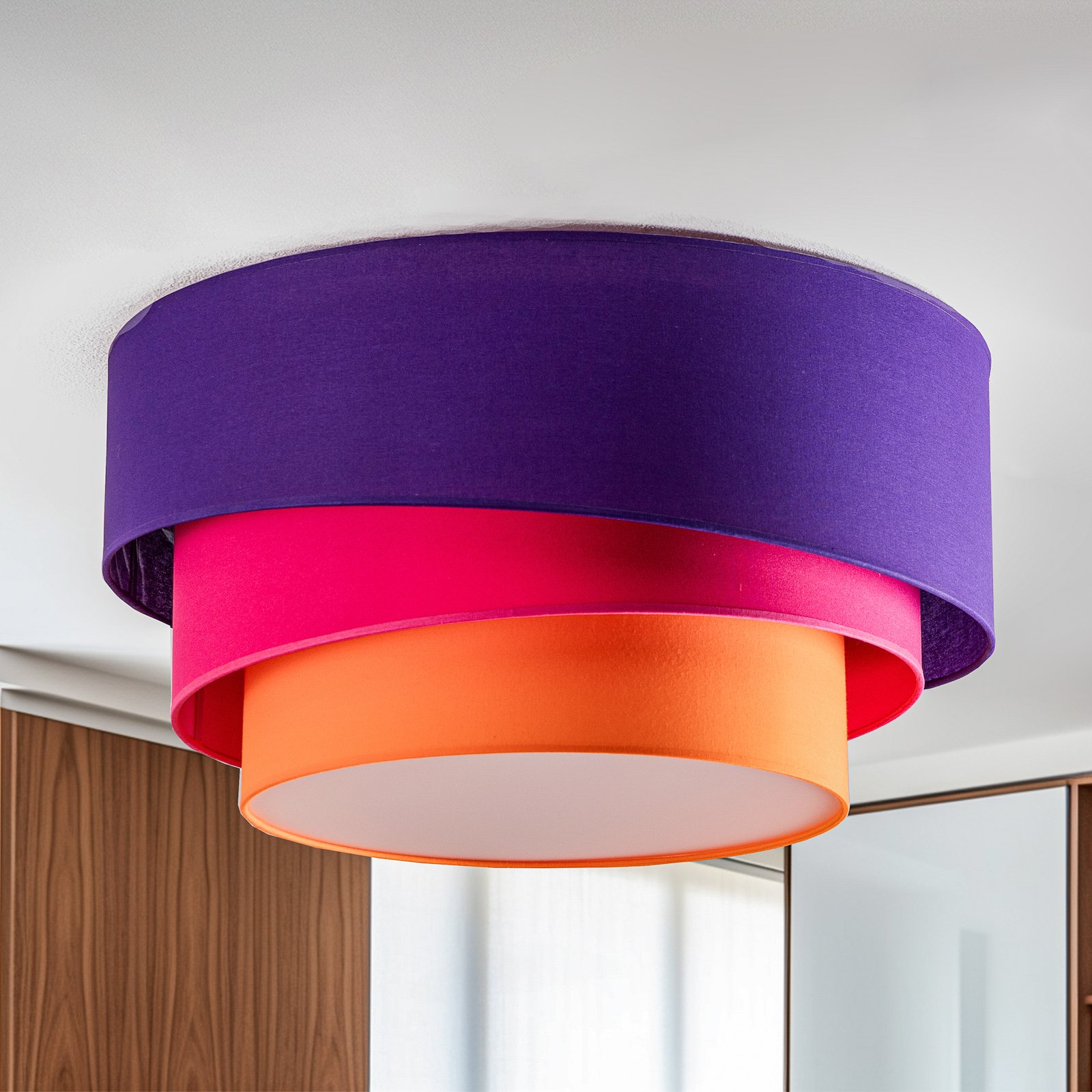 Trio Ceiling Lamp Ø60 Violet/Pink/Orange -Euluna