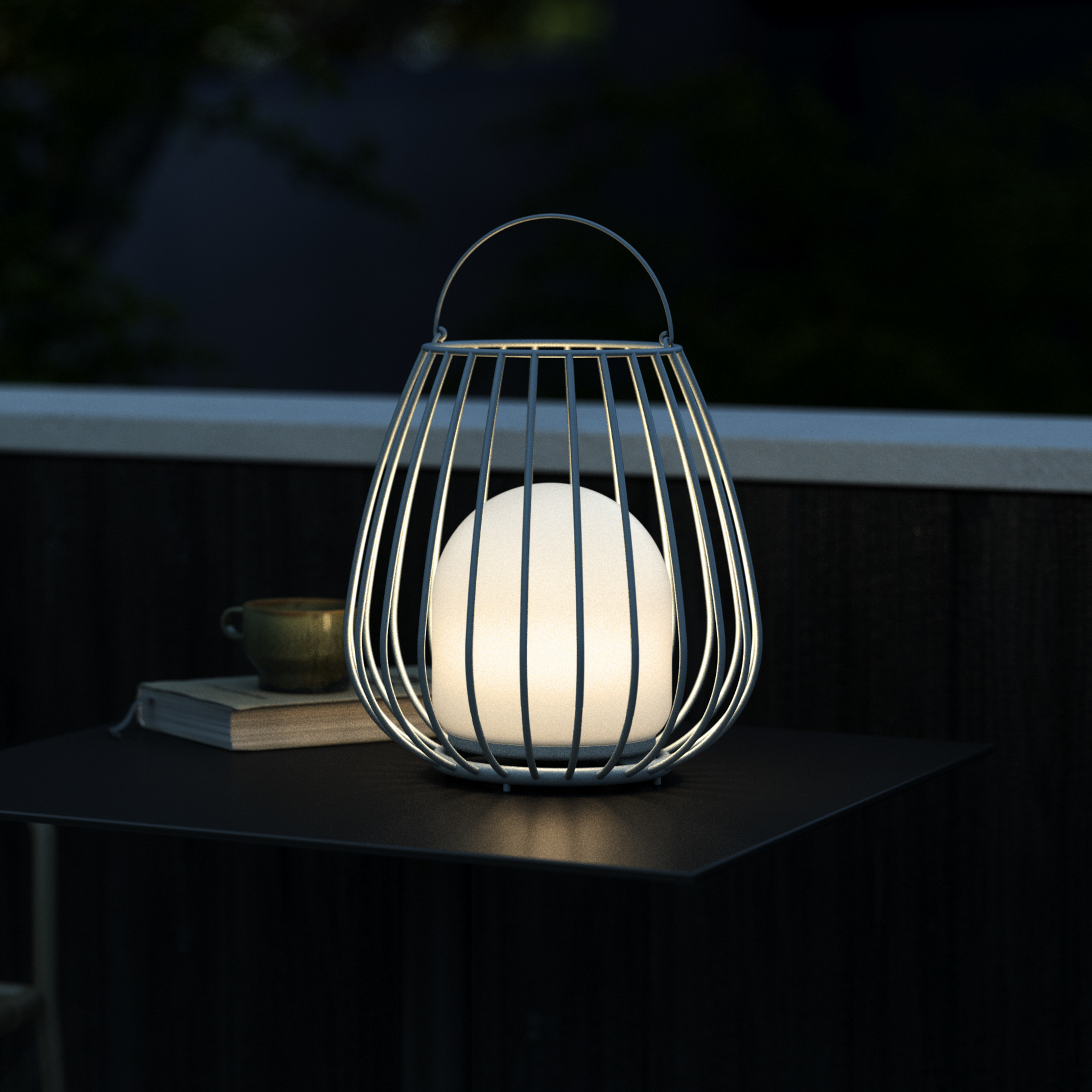 Lampe de table LED Jim To-Go, extérieur, gris