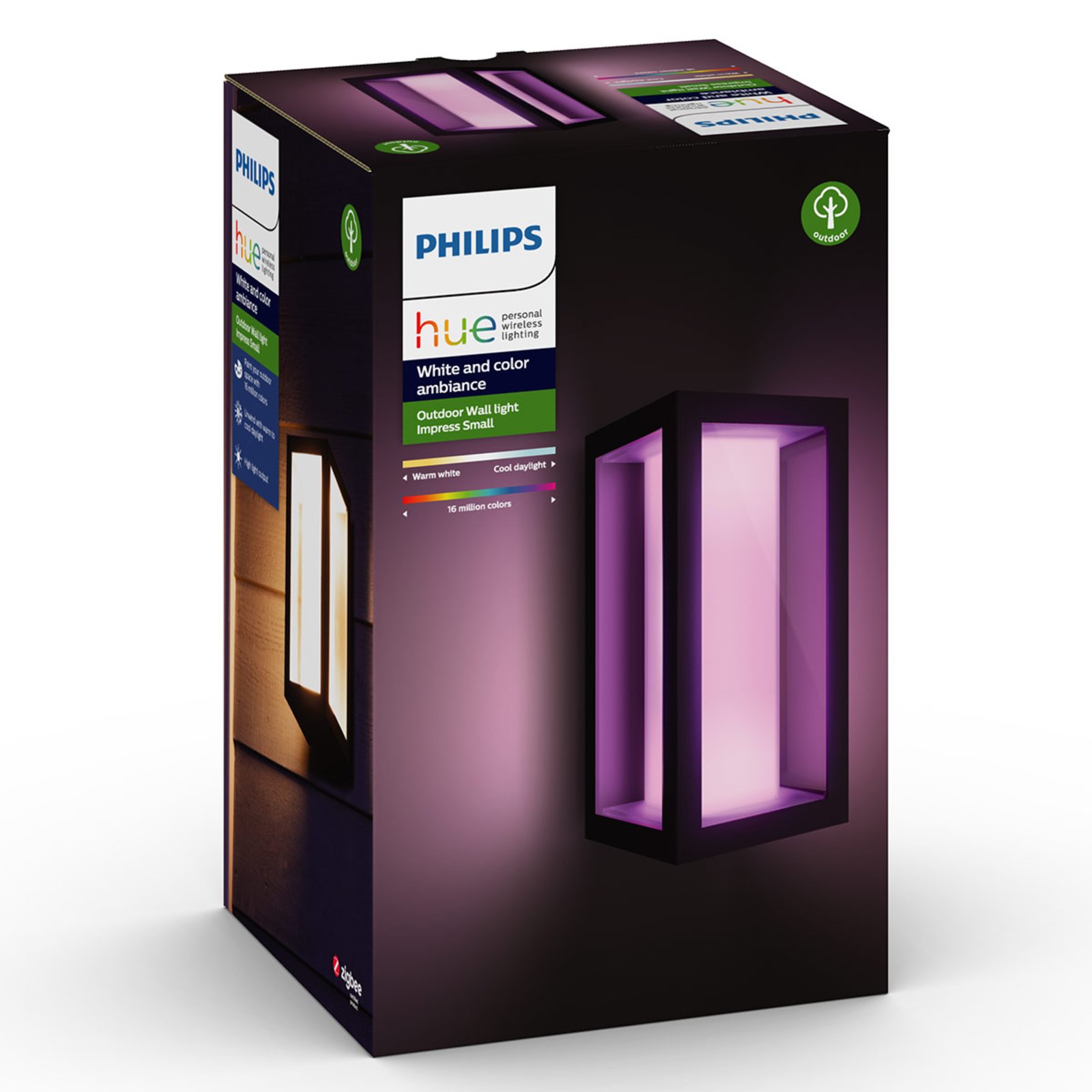 Impress Hue Candeeiro de Parede Exterior Narrow White/Color Amb. - Philips Hue