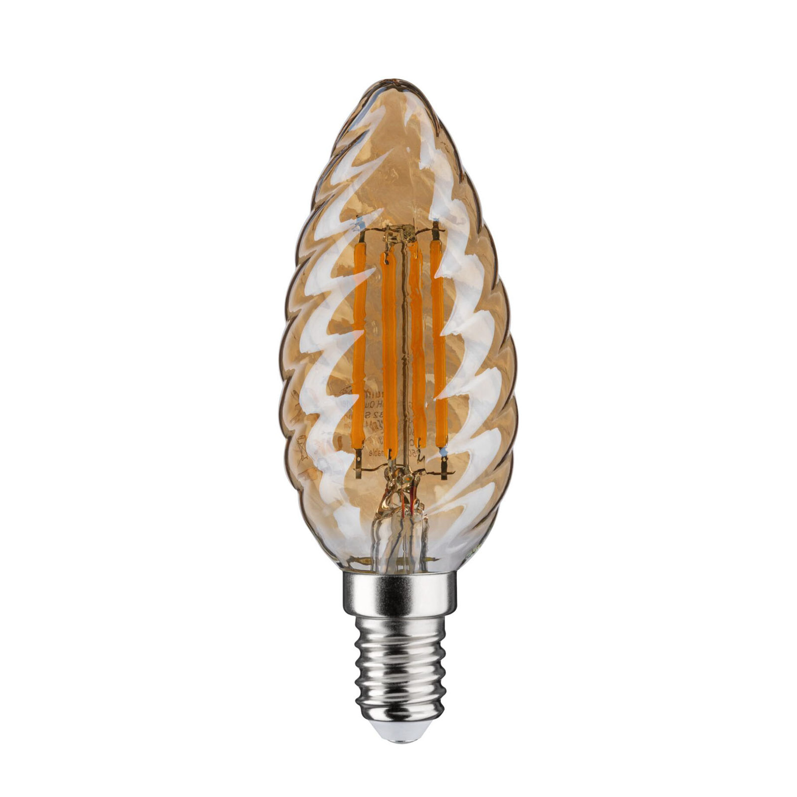 LED-mignonpære E14 4,7 W gull vridd dimbar
