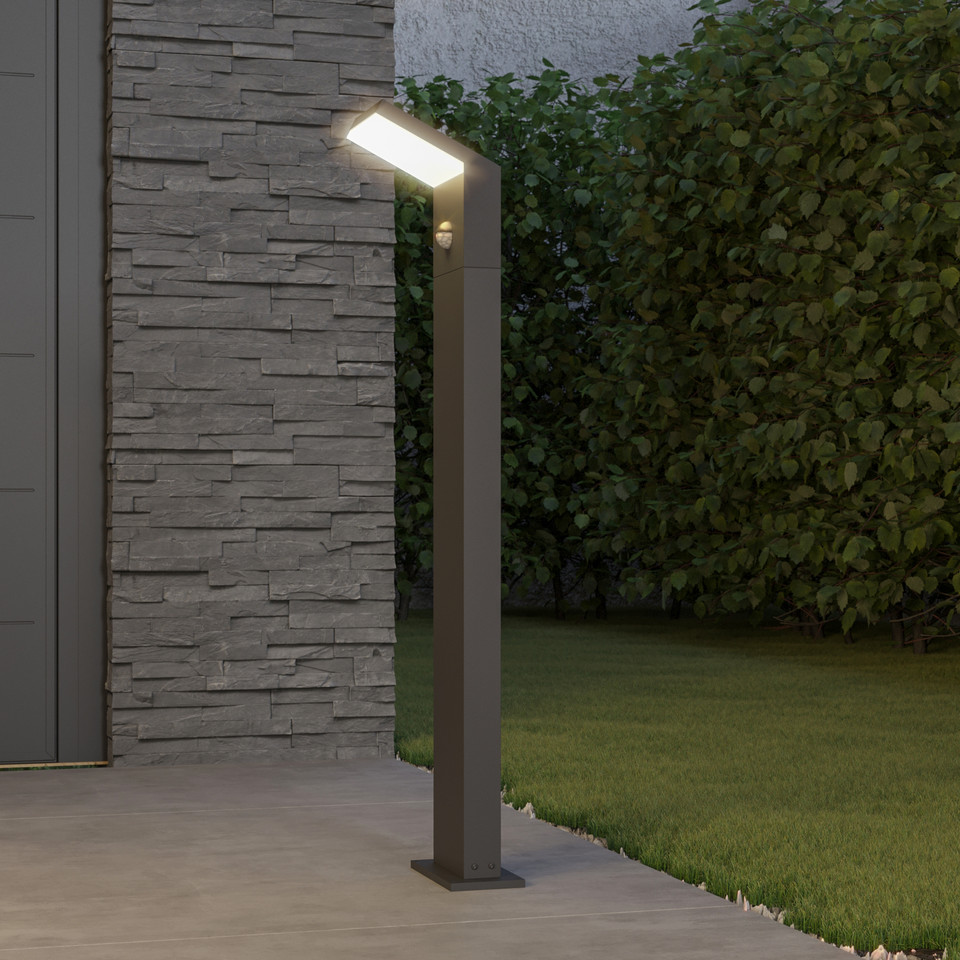 Arcchio Yolena Utomhus Lámpara Exterior/Jardín w/Sensor H100, svart från Arcchio